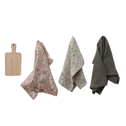 Set of 3 Tea Towels w/ Board
