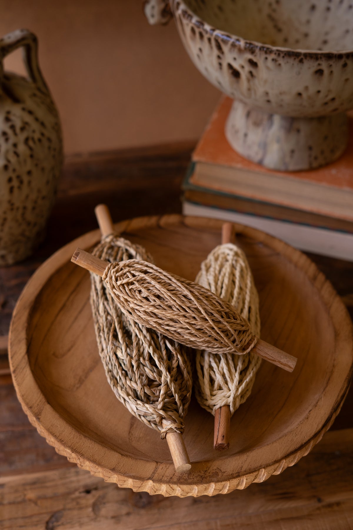 Set of Three Spools of Paper Rope