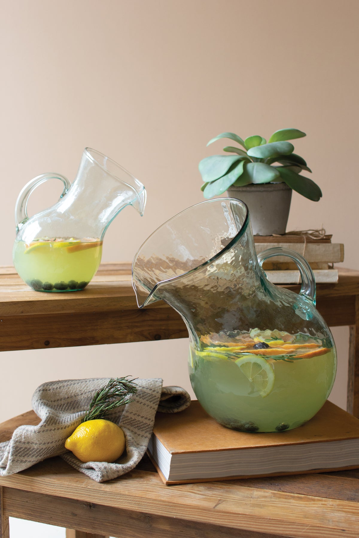 Glass Tilted Pitcher