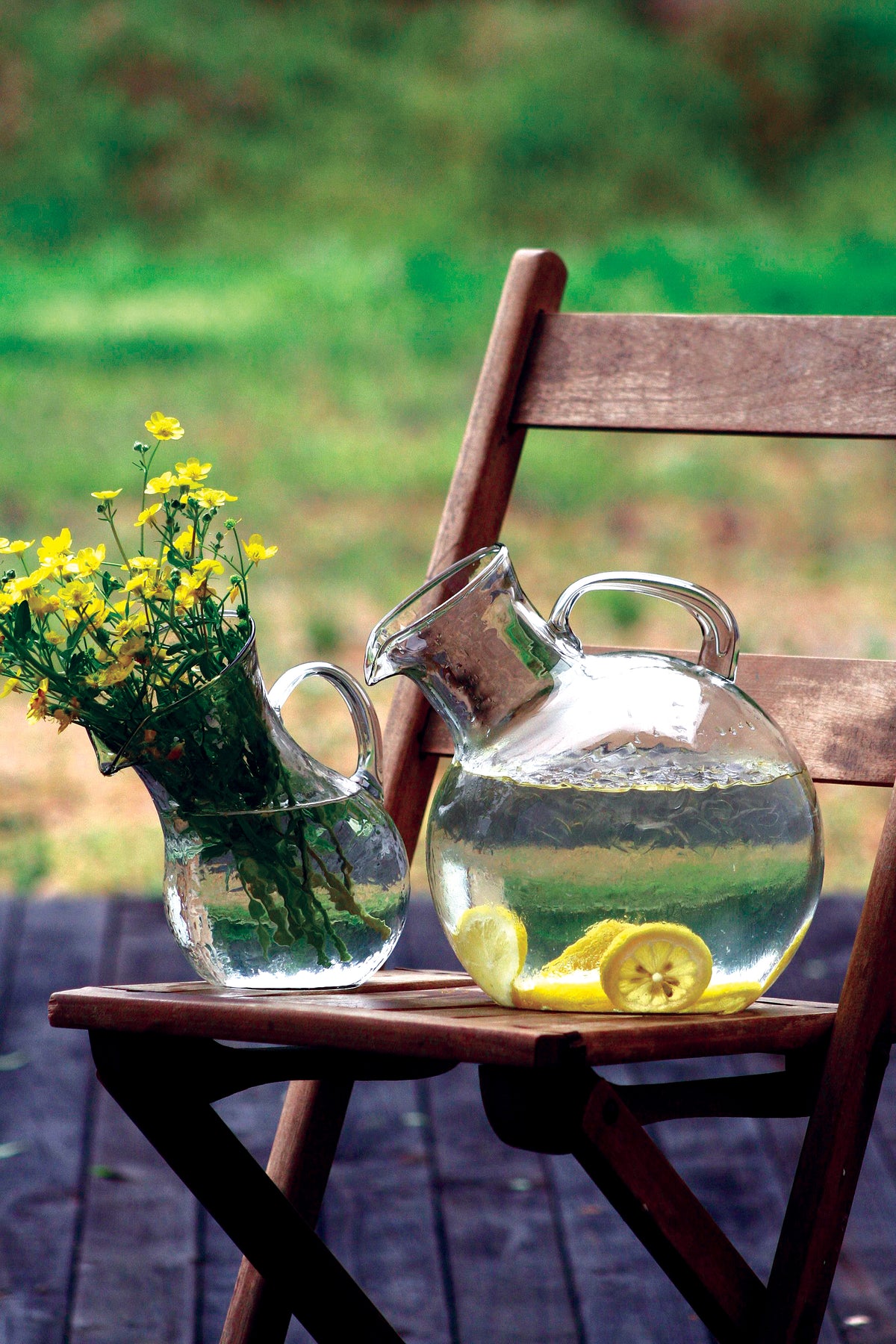 Glass Tilted Pitcher