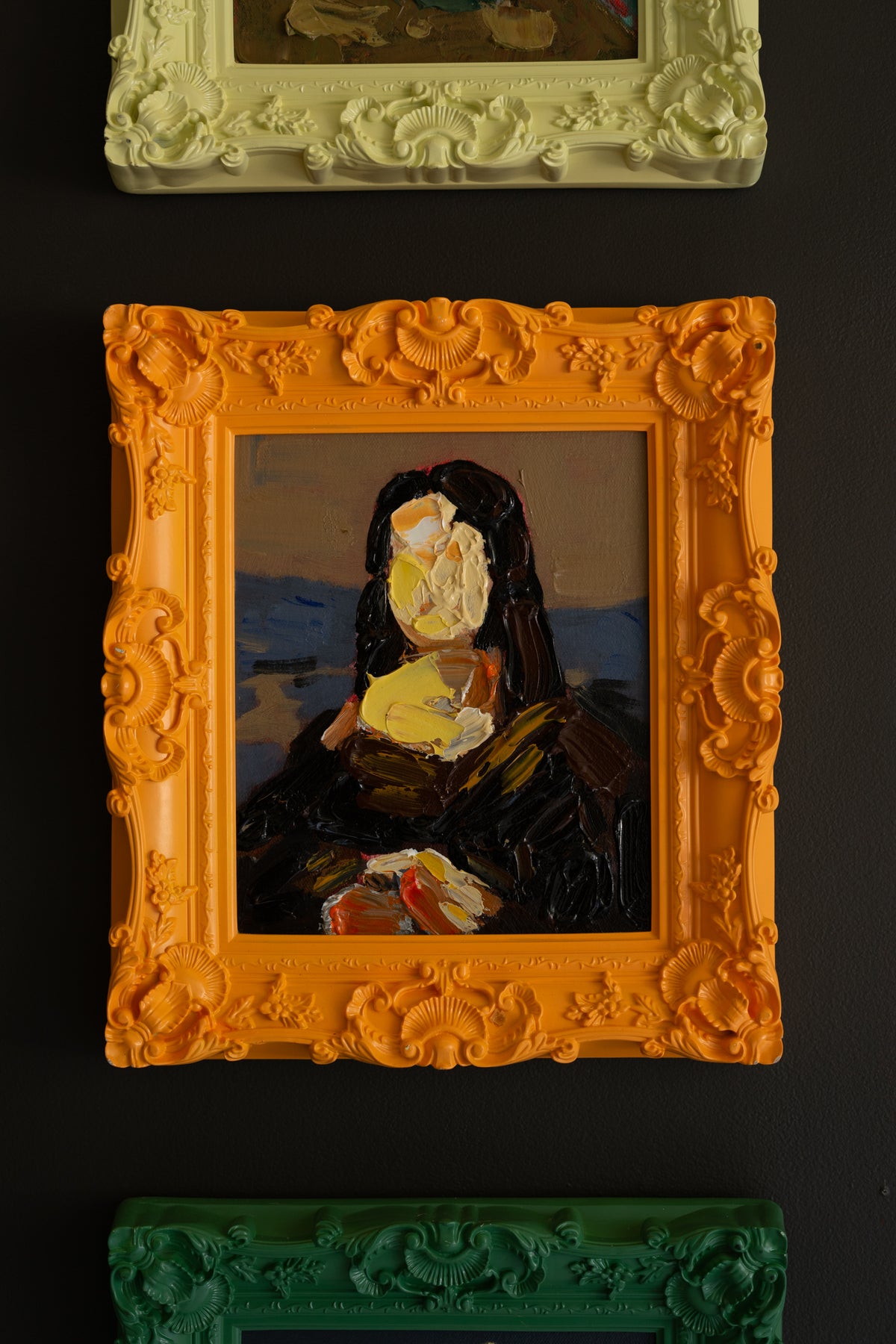 Set of Three Framed Acrylic Portrait Paintings