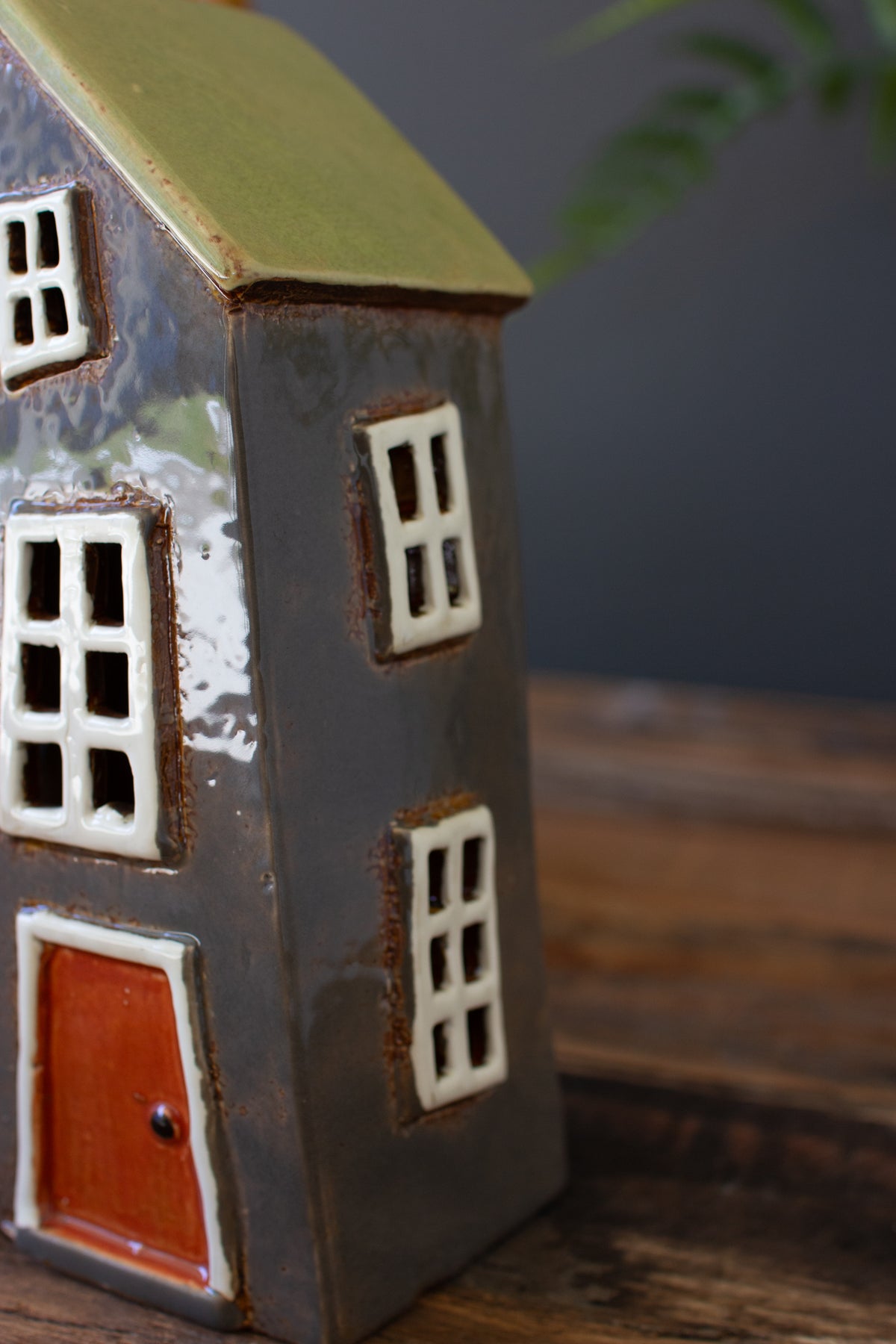 Set of Three Ceramic Houses