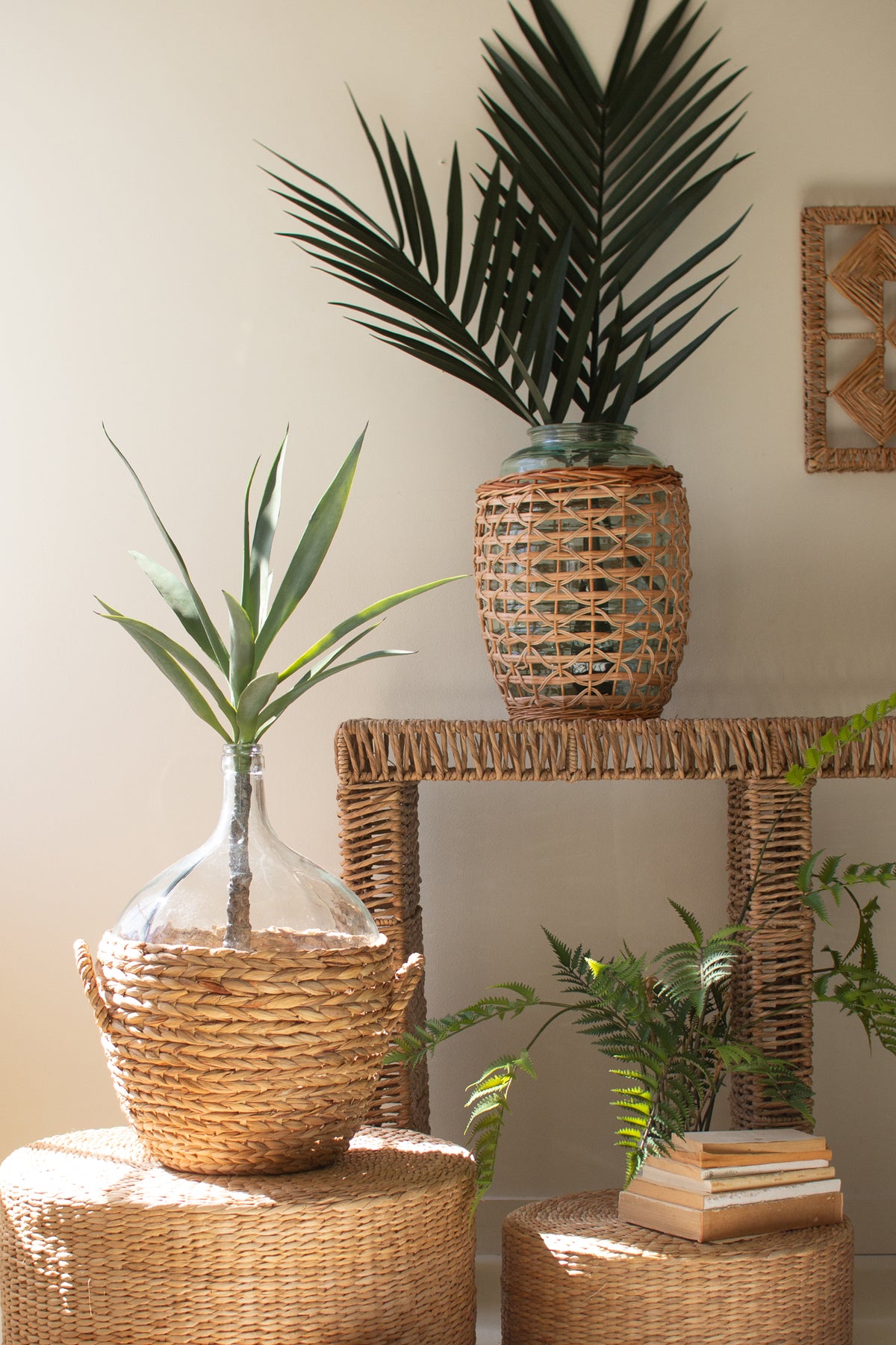 Willow Wrapped Glass Vessel