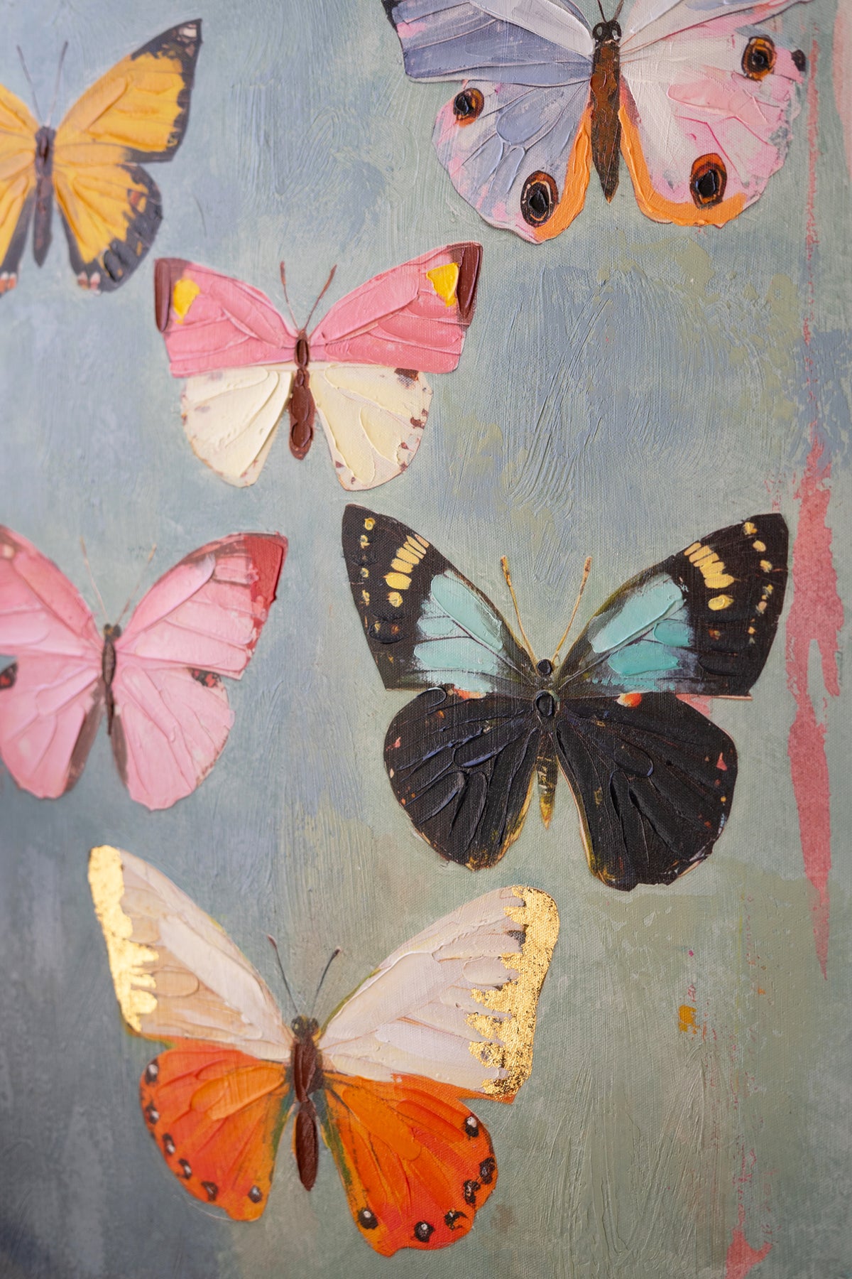 Framed Butterfly Painting