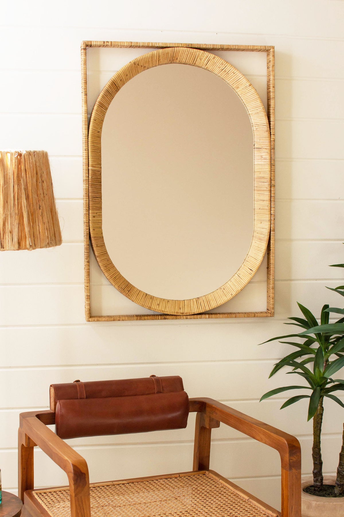 Rectangle/Oval Cane - Wrapped Mirror