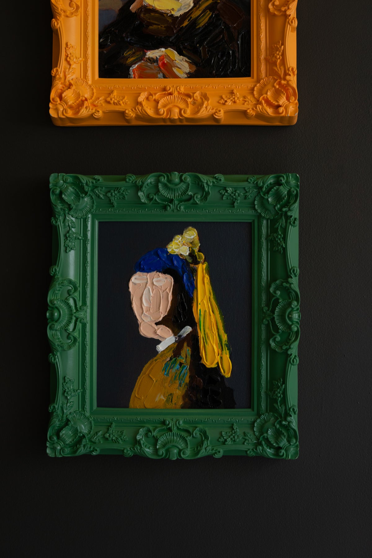 Set of Three Framed Acrylic Portrait Paintings