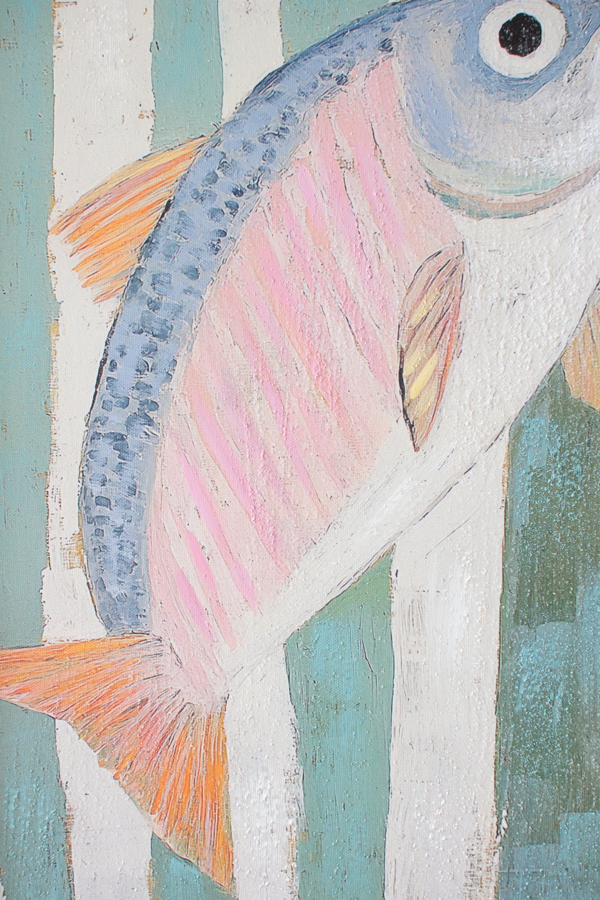 Set of Two Framed Fish Paintings