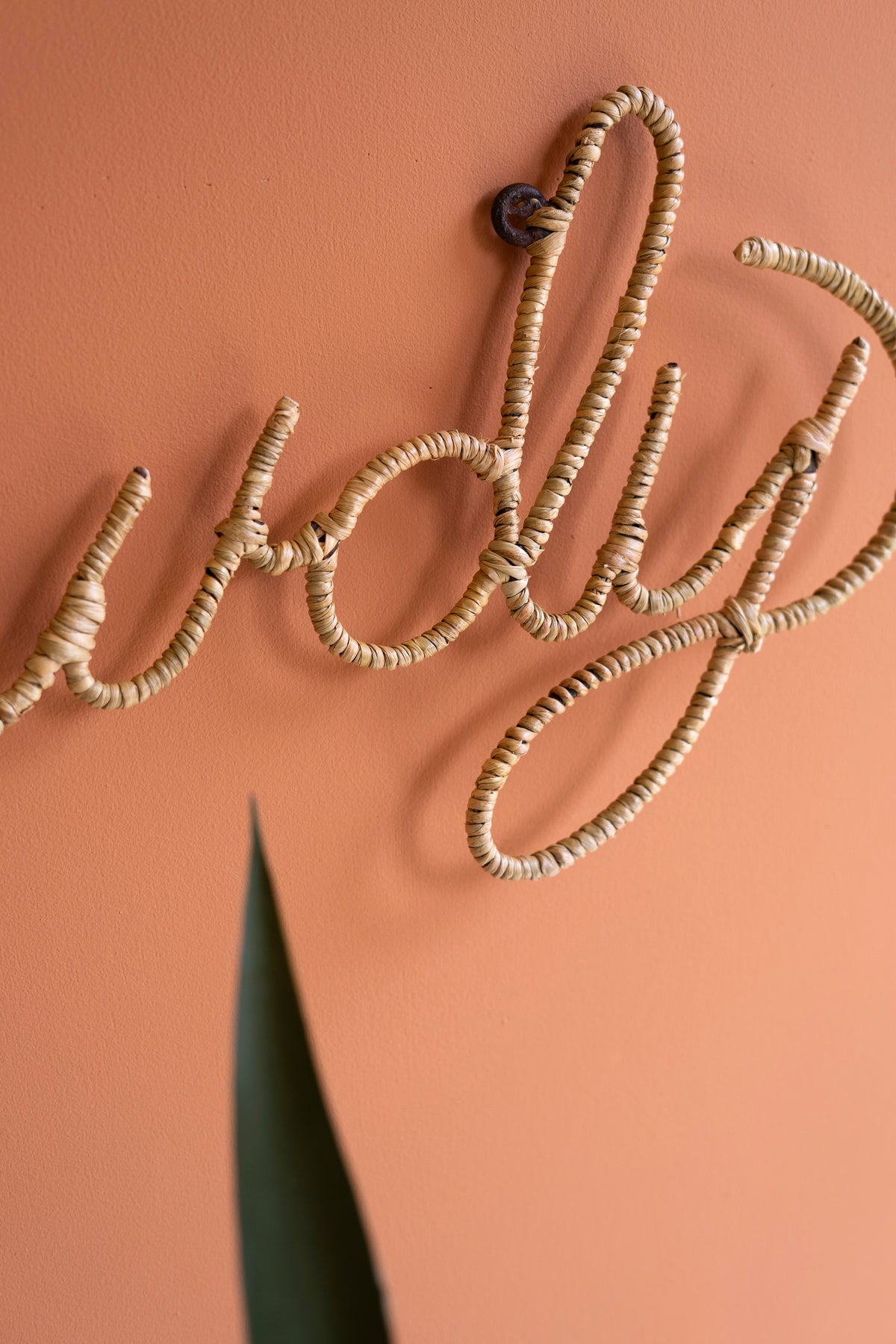 Seagrass and Iron "Howdy" Wall Decor