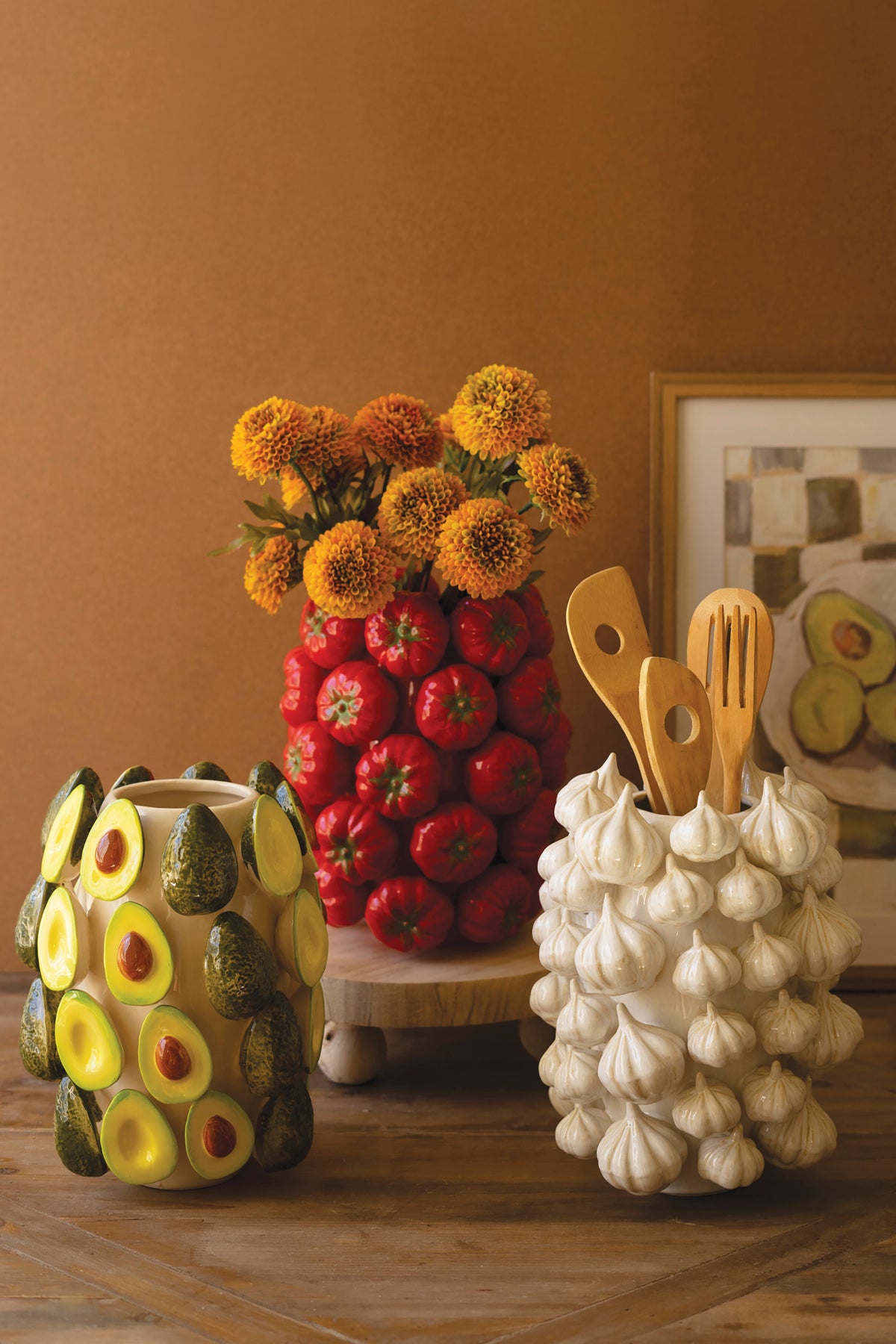 Ceramic Vase - Avocados