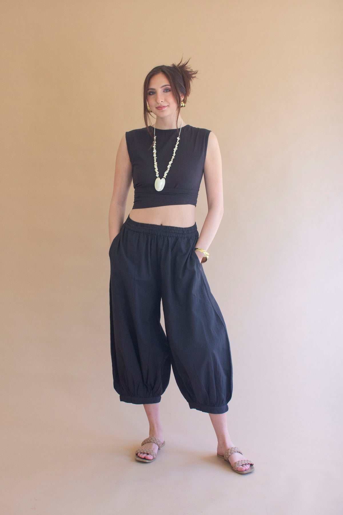 Drawstring Balloon Pant - Midnight