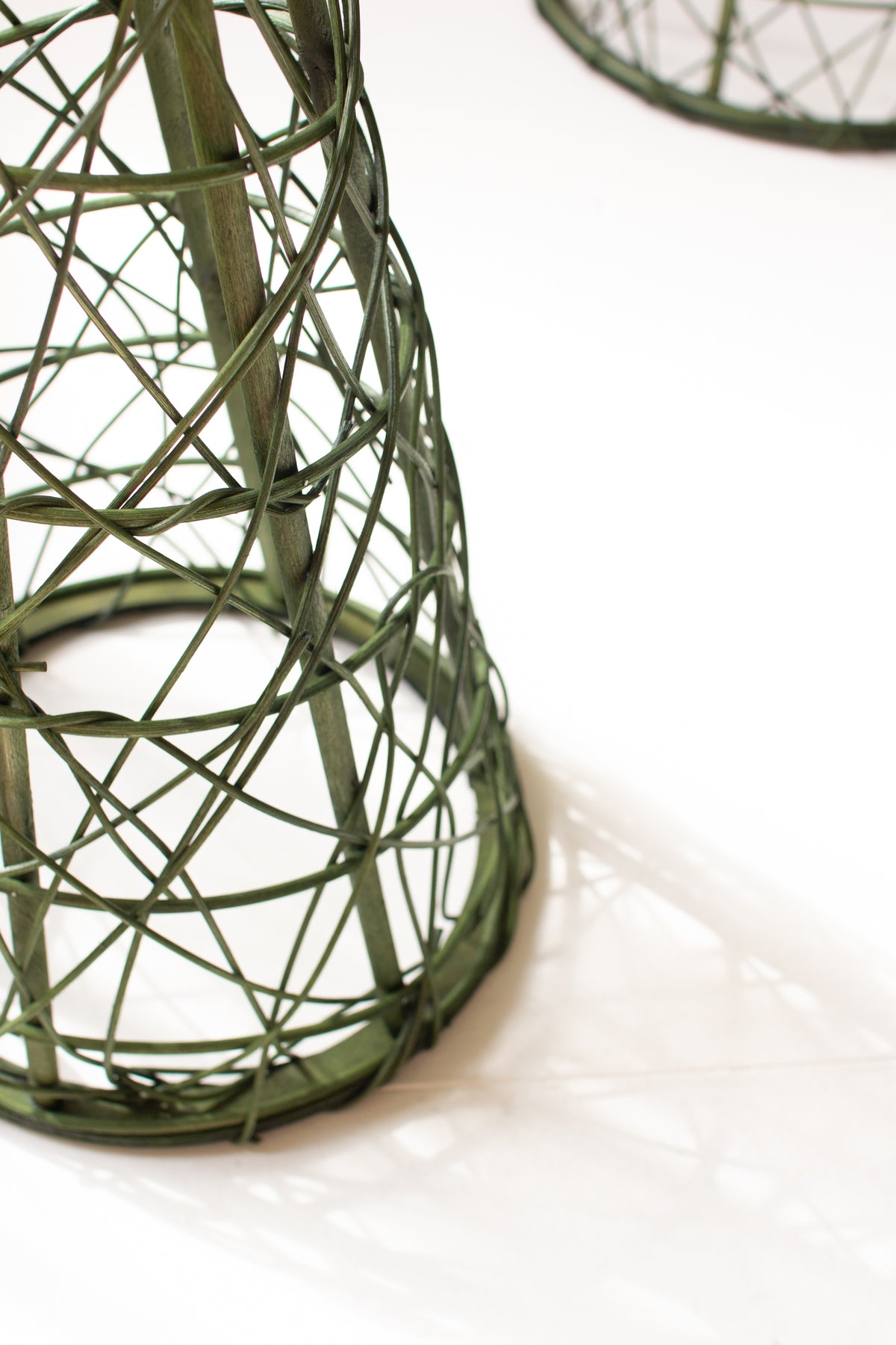 Set of Three Christmas Topiaries - Green with Natural Star
