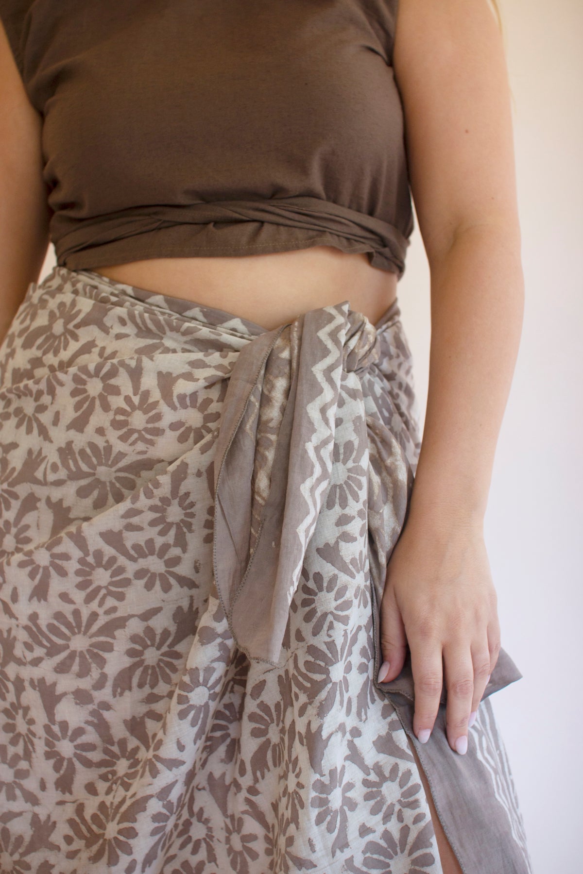 Set of Four Mudblock-Printed Scarves - One Each Color