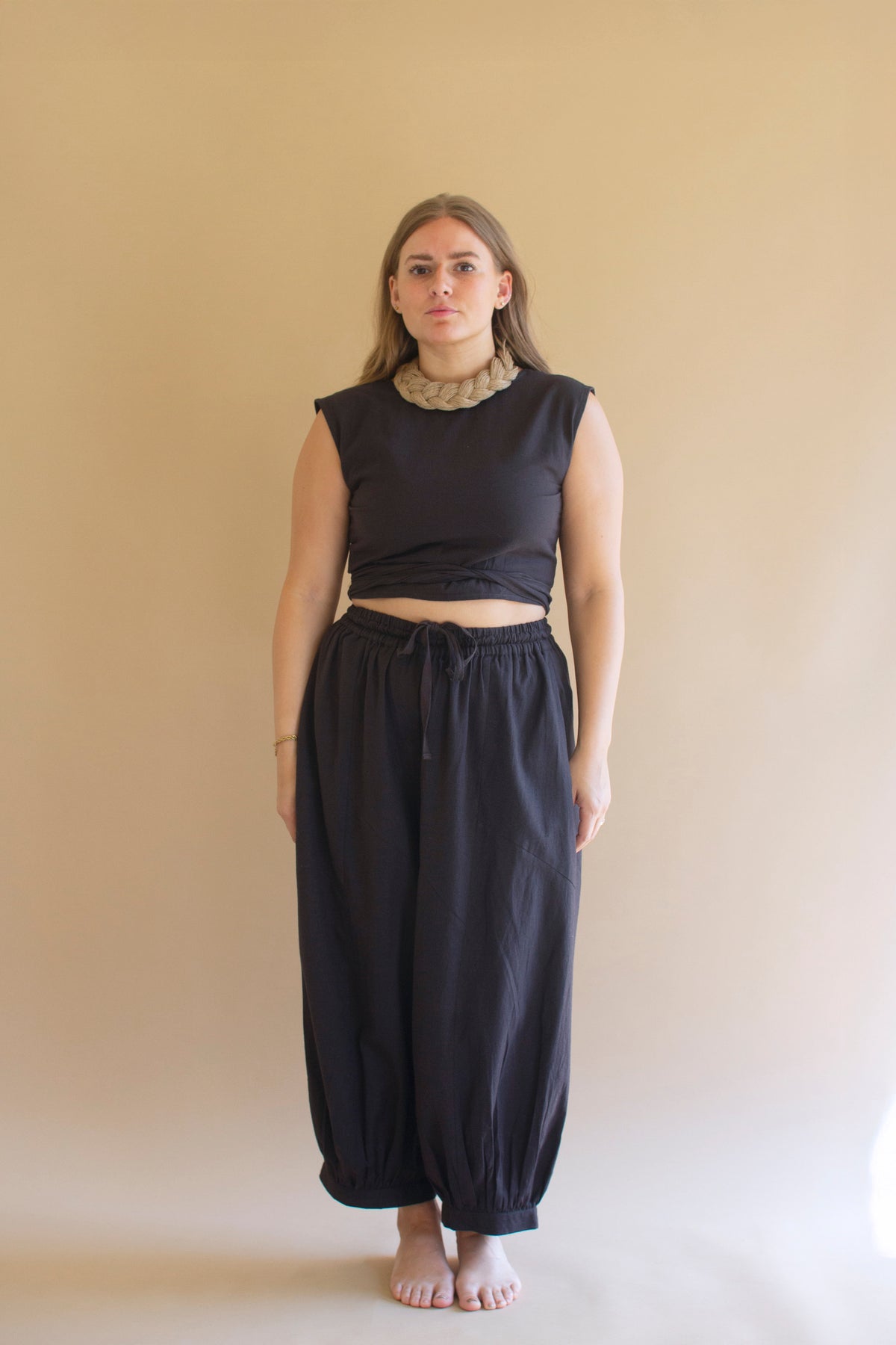 Drawstring Balloon Pant - Midnight