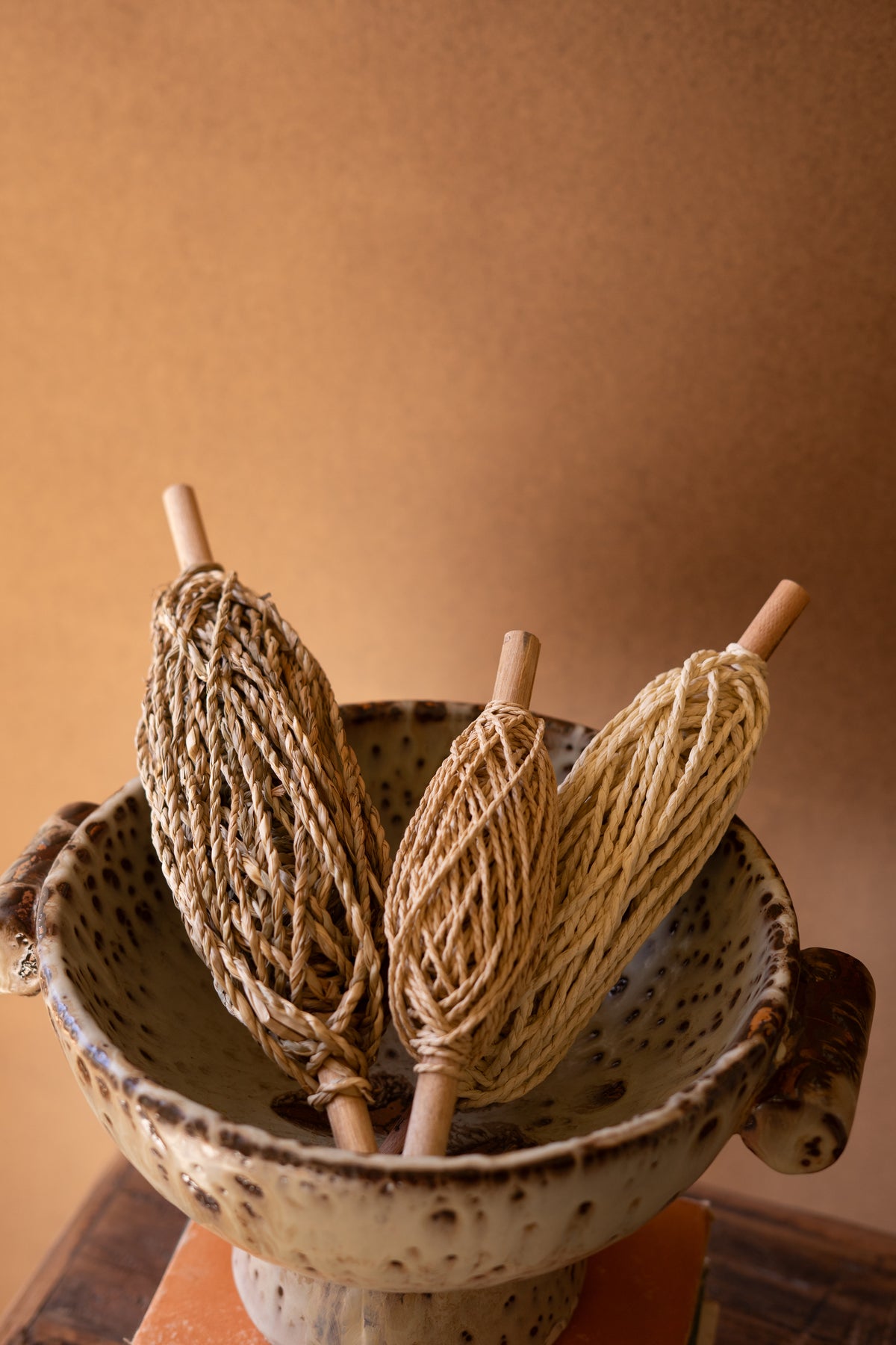 Set of Three Spools of Paper Rope