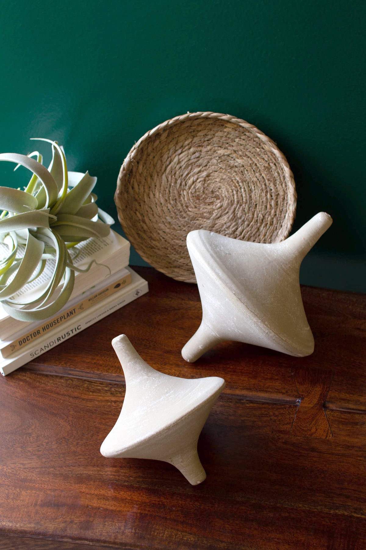 Set of Two Grey-Wash Clay Tops
