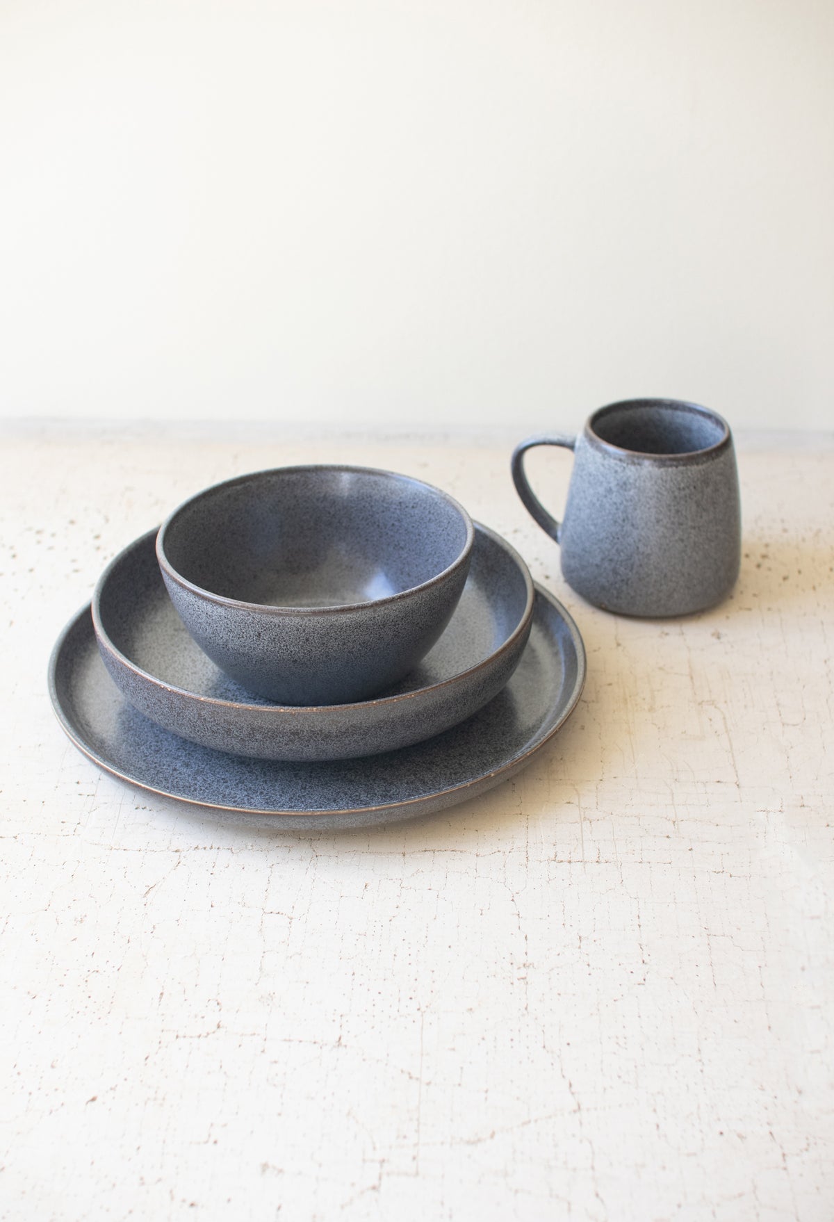 Set of Four Ceramic Mugs - Stonewash