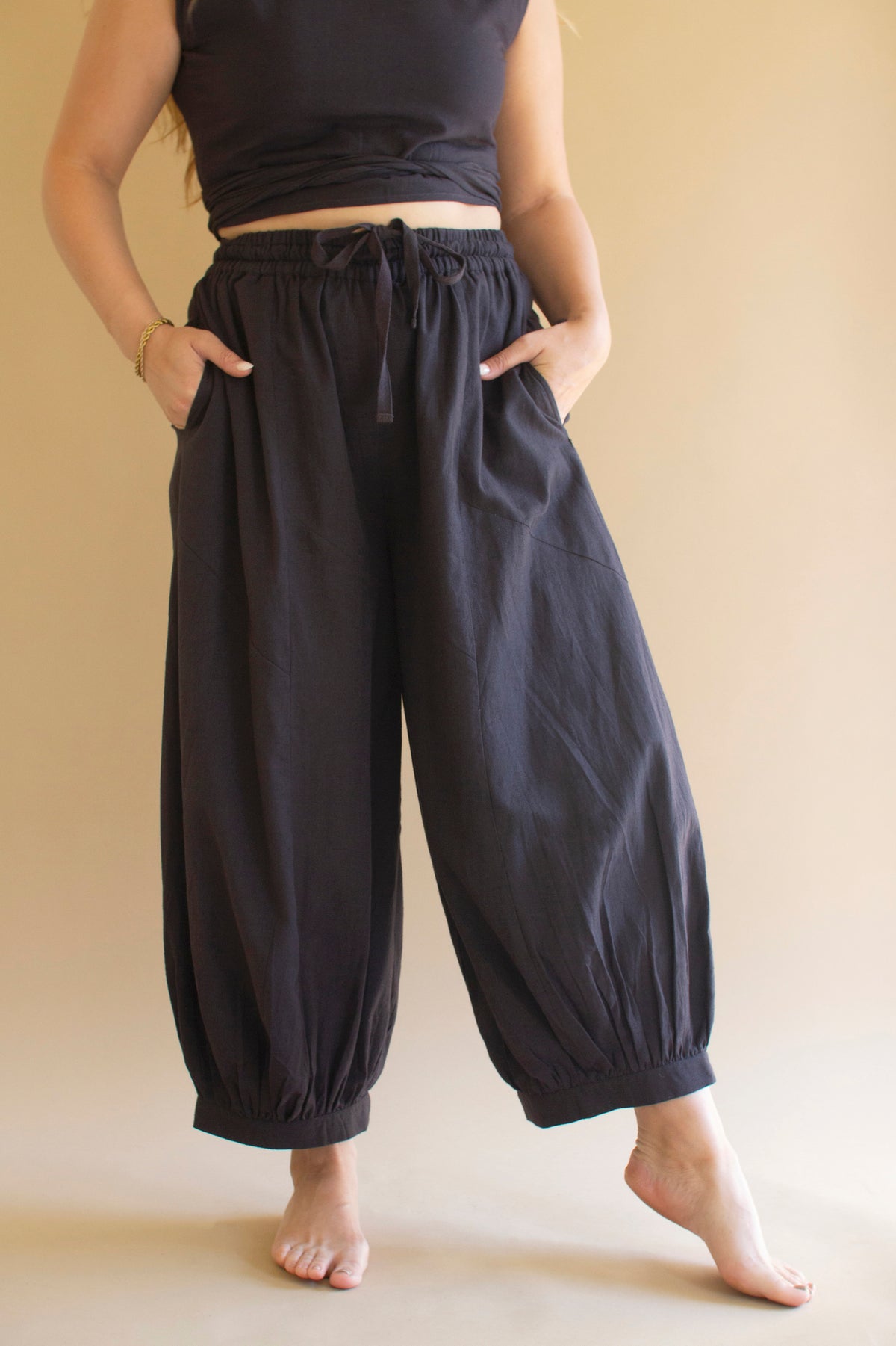 Drawstring Balloon Pant - Midnight