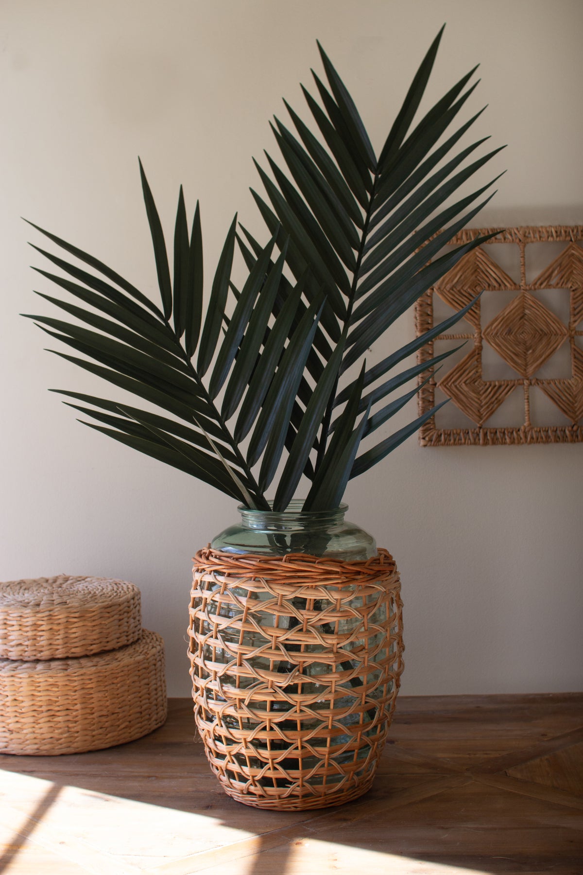 Willow Wrapped Glass Vessel