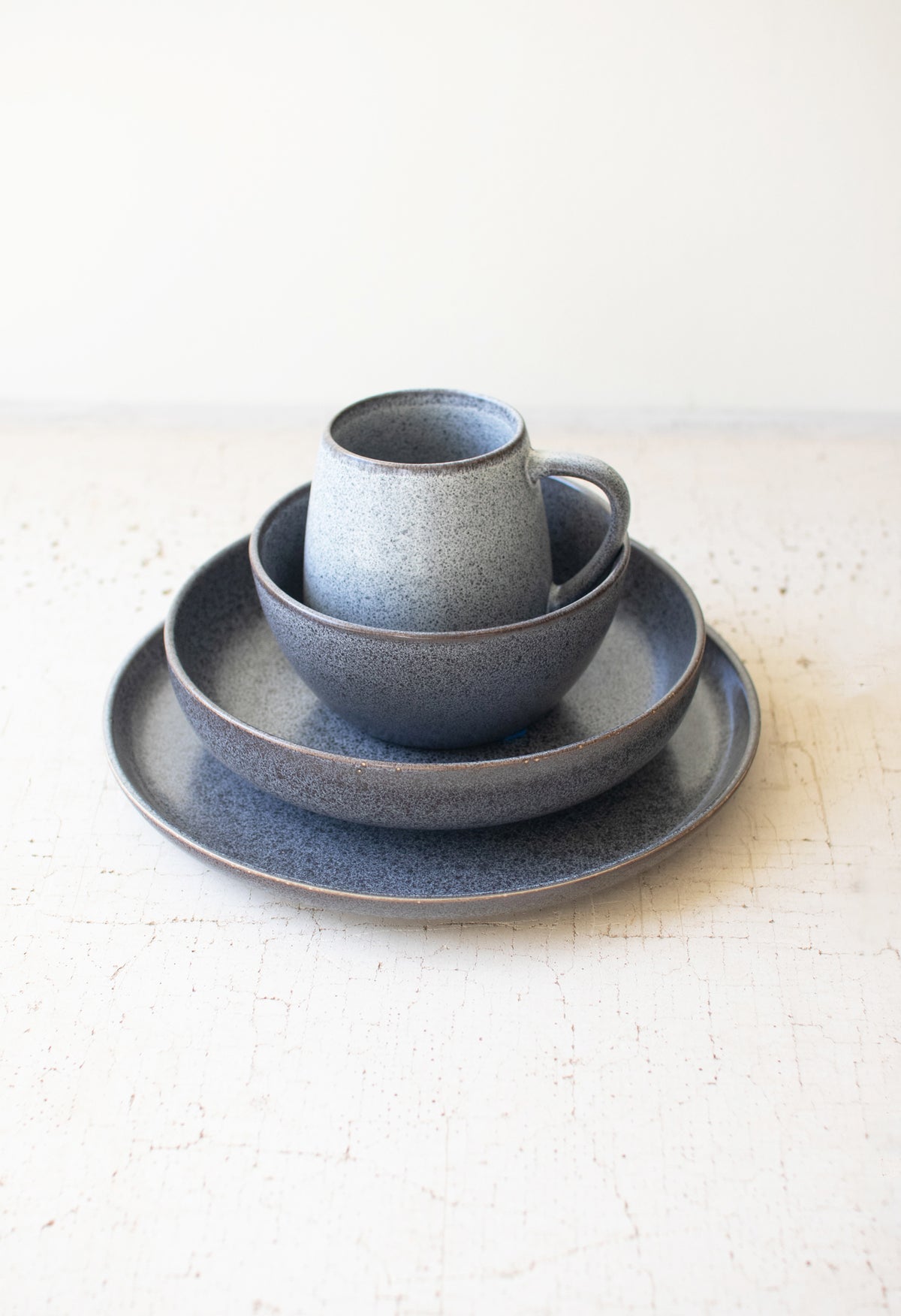 Set of Four Ceramic Mugs - Stonewash
