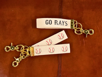 Tampa Bay Rays Baseball Keychain