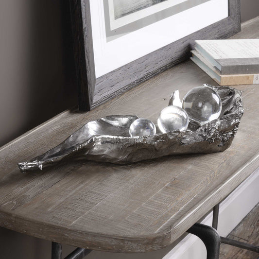 Three Peas In A Pod Metallic Sculpture