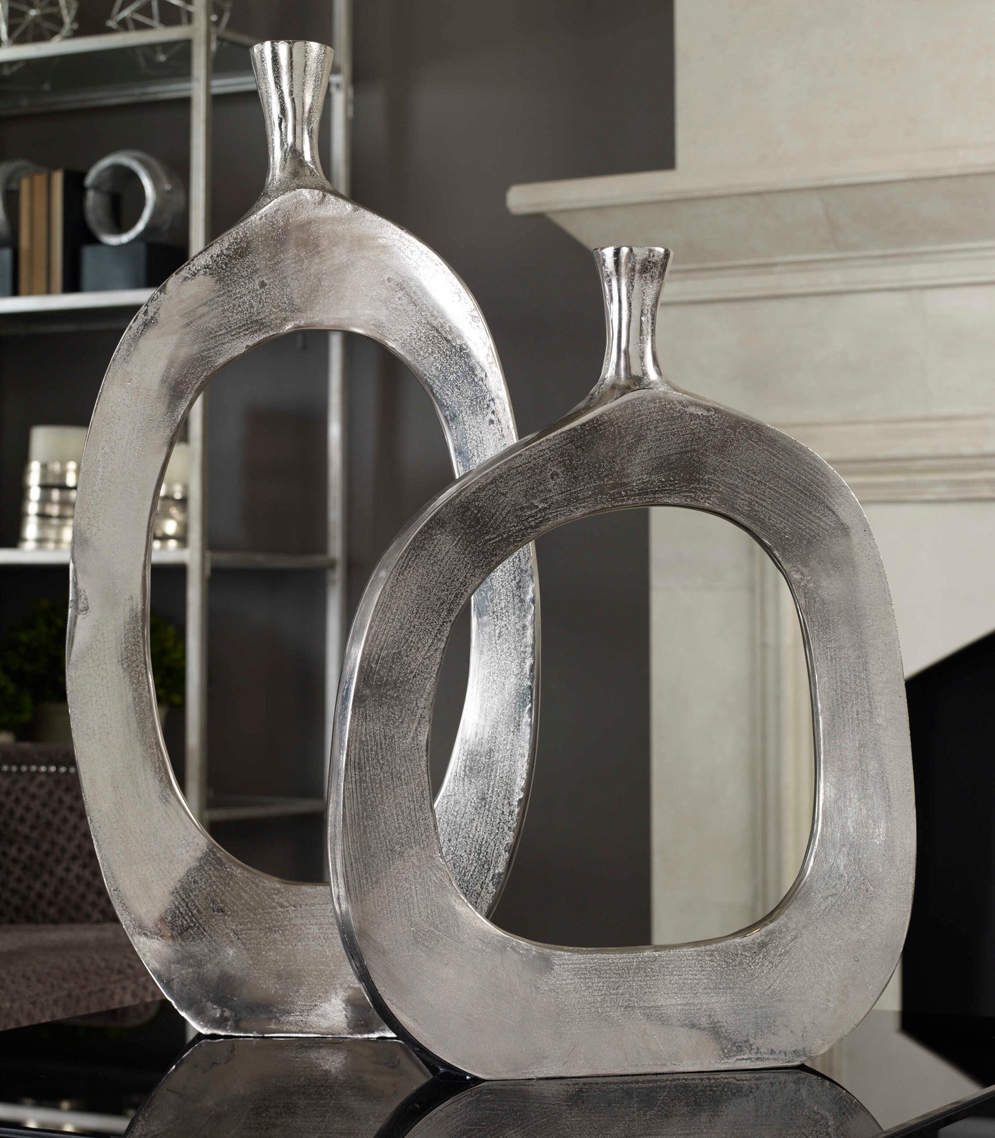 Cierra Aluminum Vases Set/2