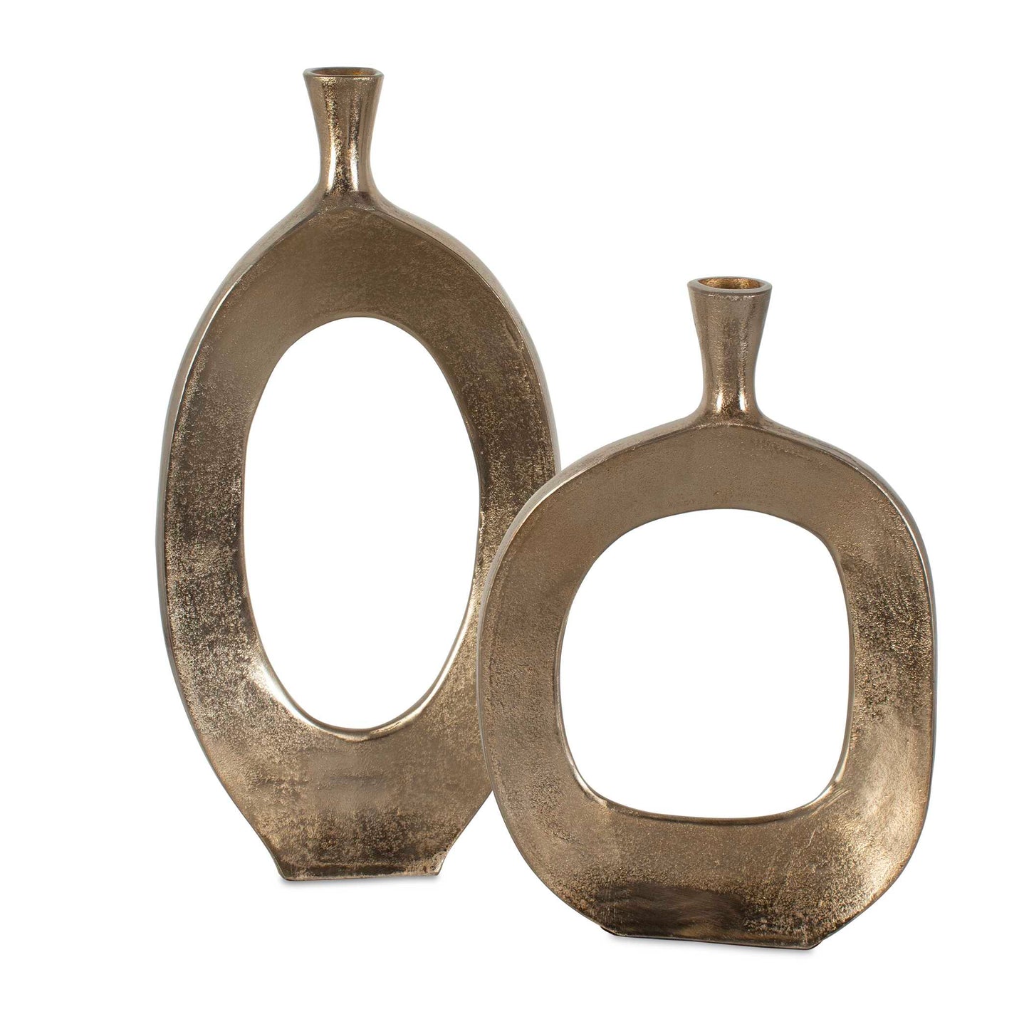 Kyler Textured Bronze Vases Set/2