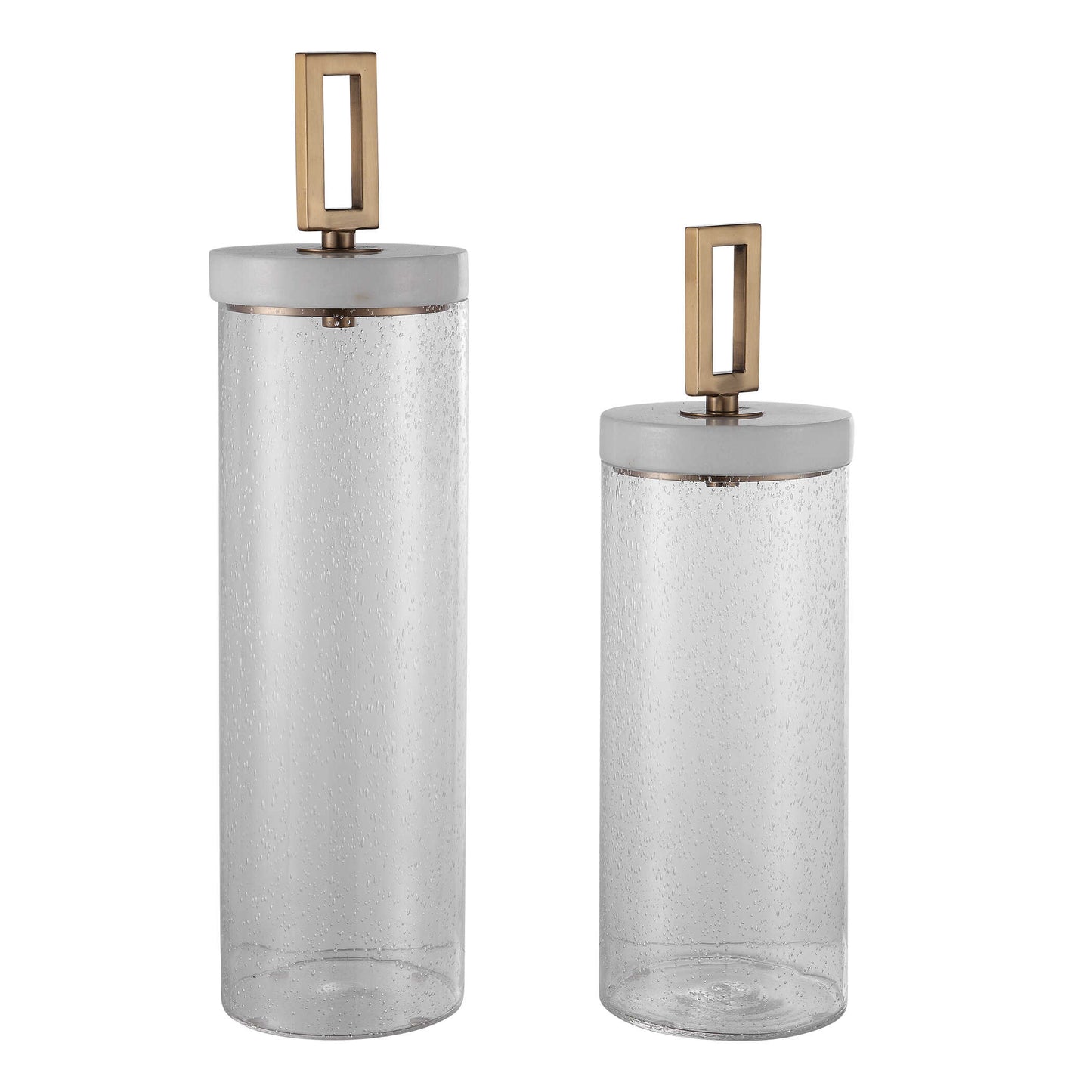 Hayworth Seeded Glass Containers Set/2