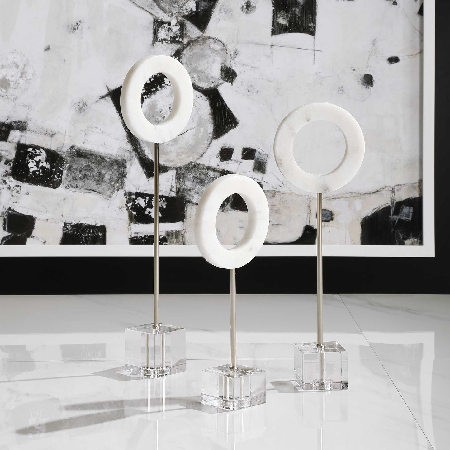 Coin Toss Marble Rings Set/3
