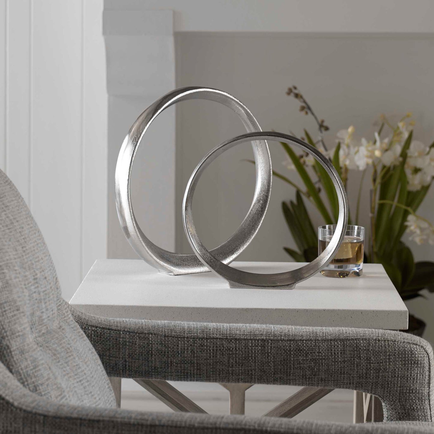Orbits Nickel Ring Sculptures Set/2