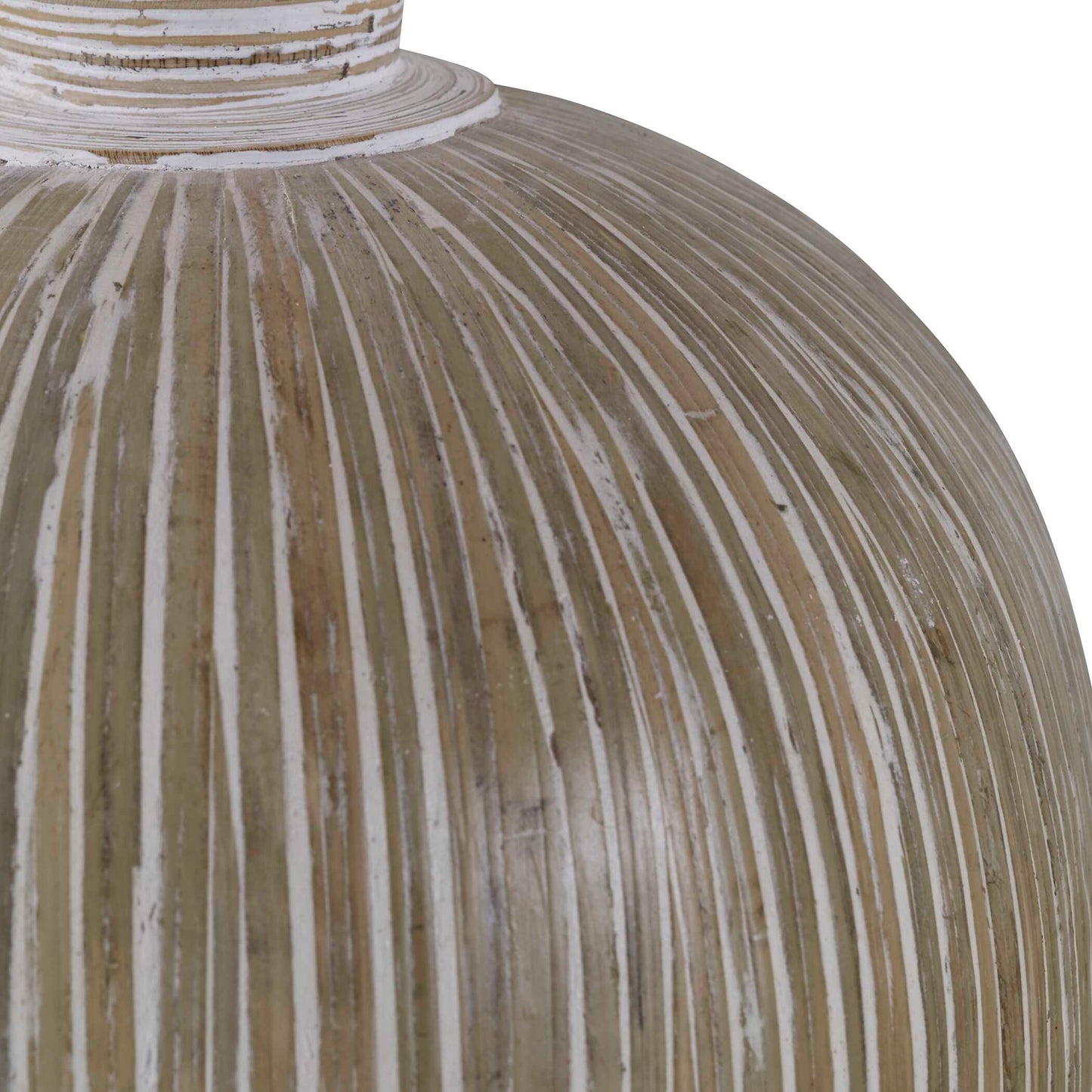 Islander White Washed Vases Set/2