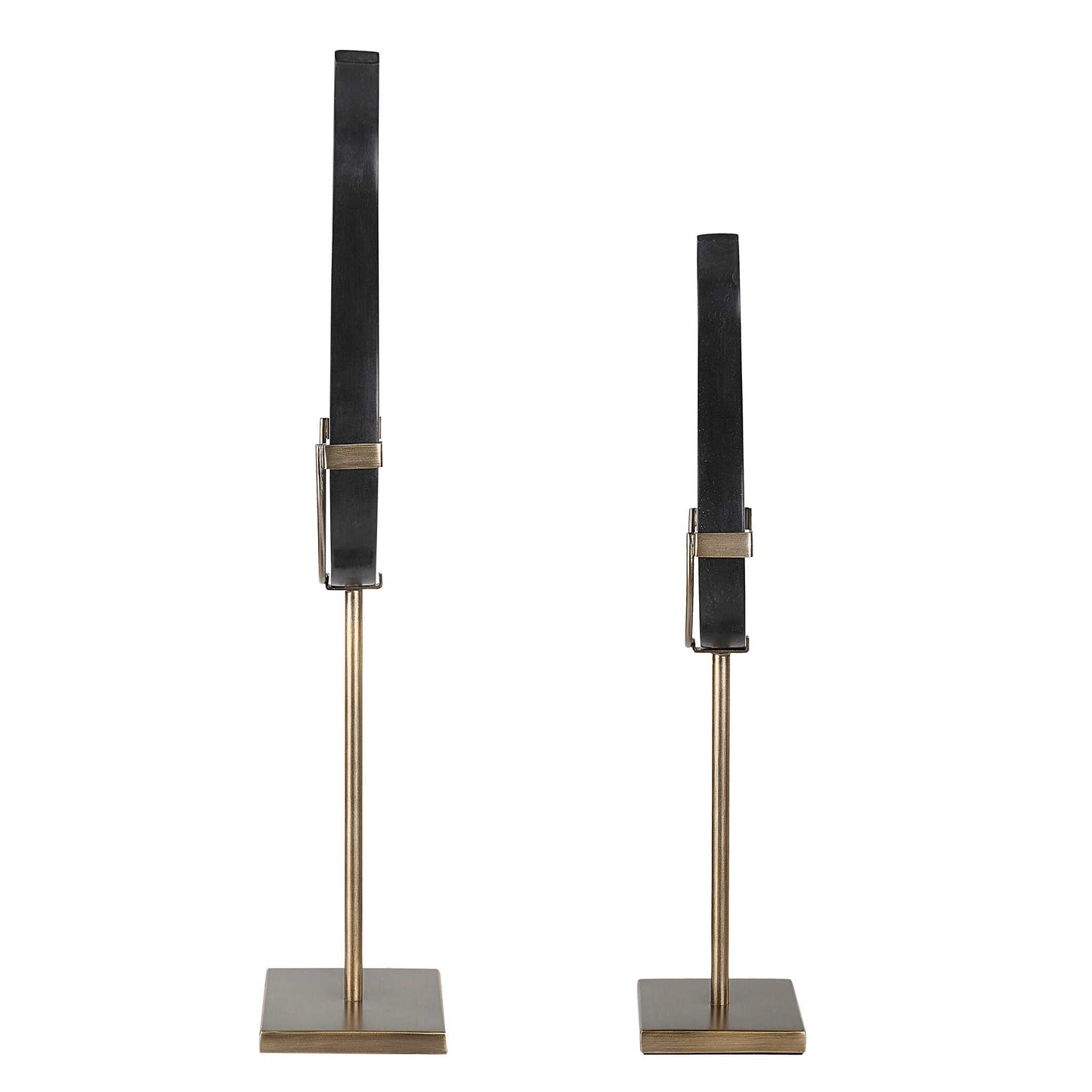 Black Flame Sculptures Set/2