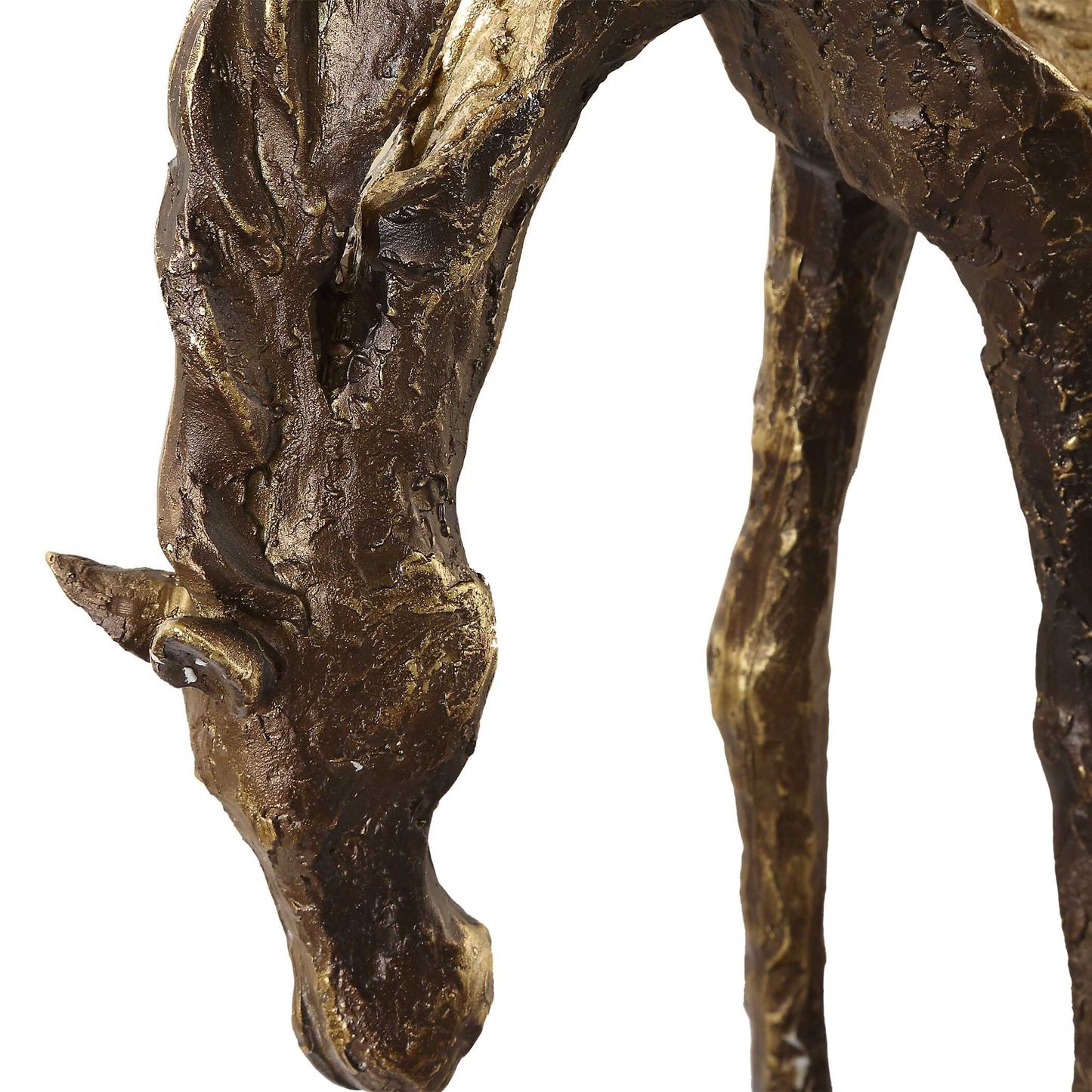 Openly Grazing Horse Sculpture