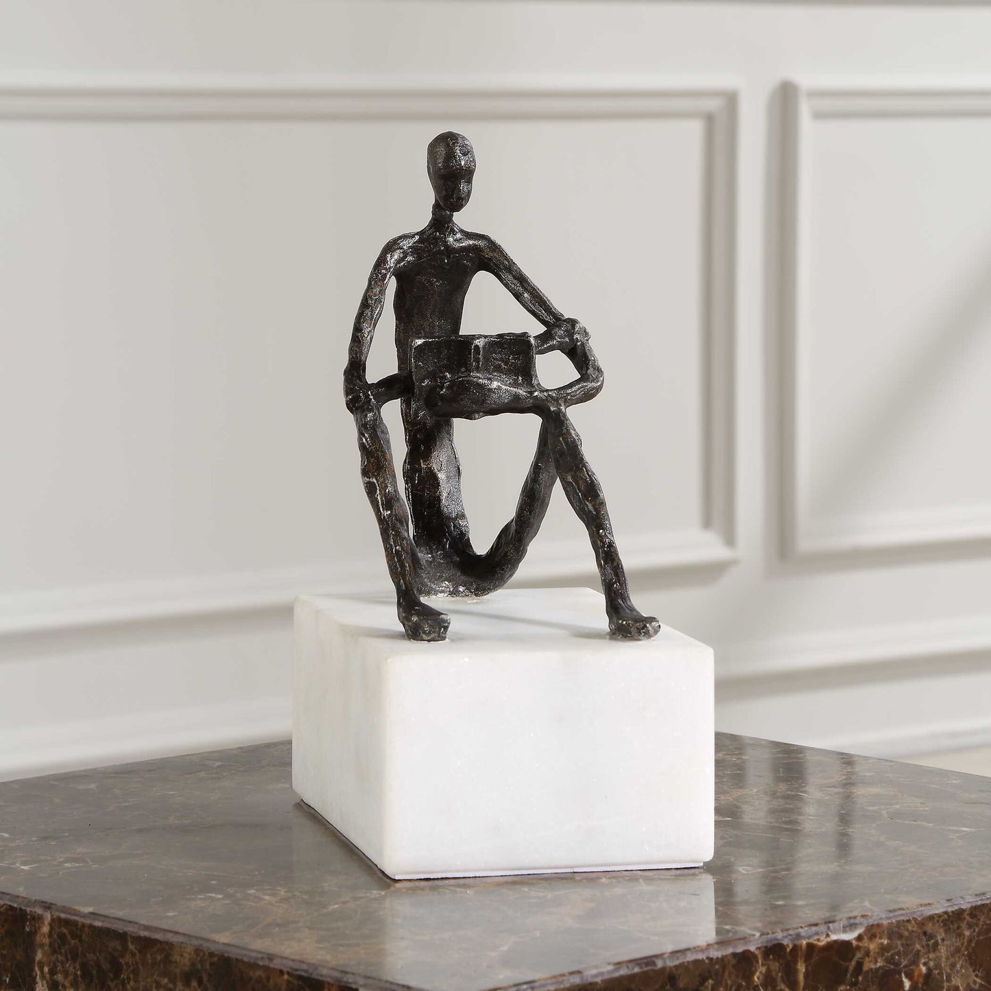 Sit Back Relax And Read Iron Sculpture