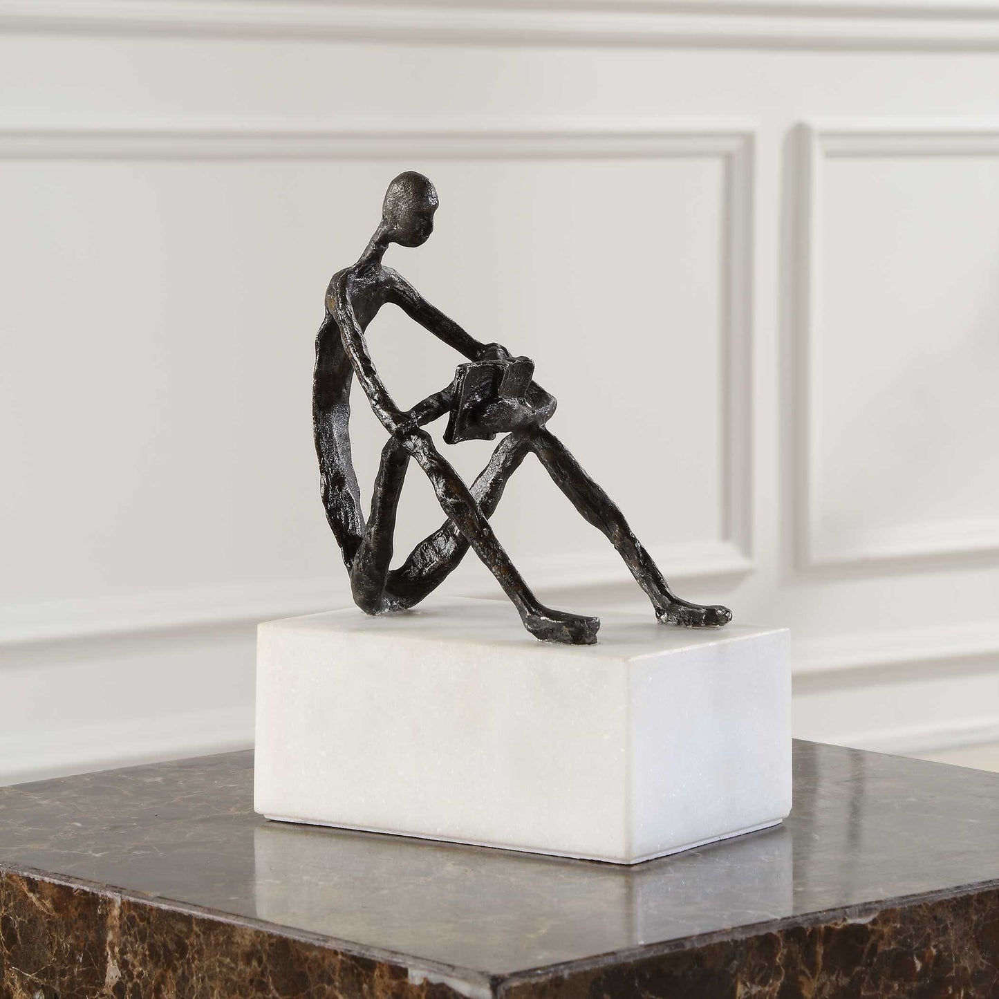 Sit Back Relax And Read Iron Sculpture