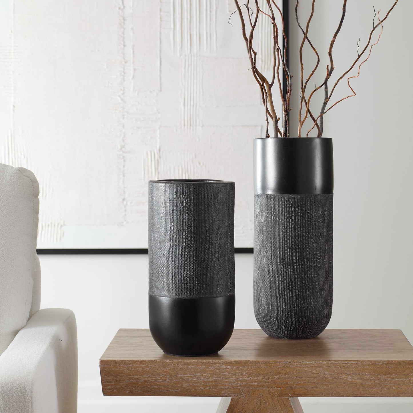 Woven Shadow Vases Set/2
