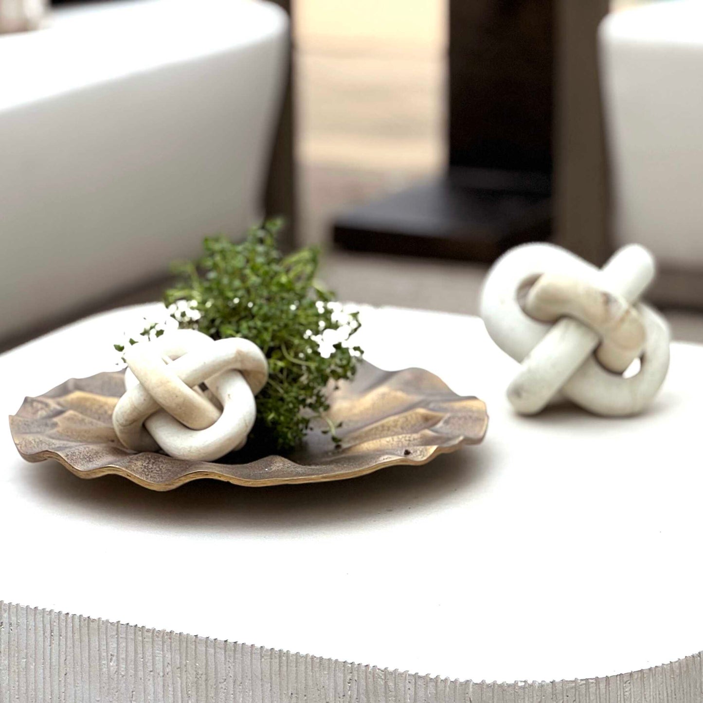 Limestone Link Sculptures Set/2