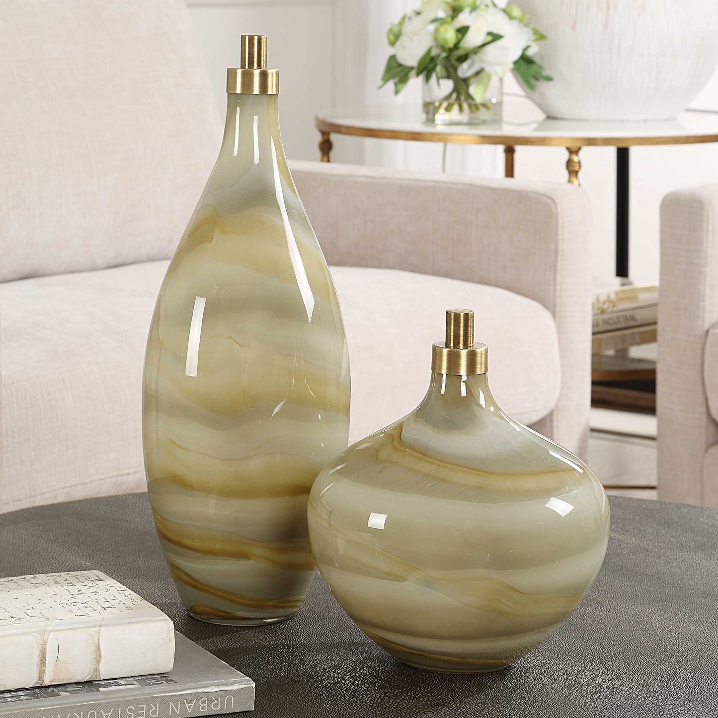 Cascade Glass Bottles Set/2