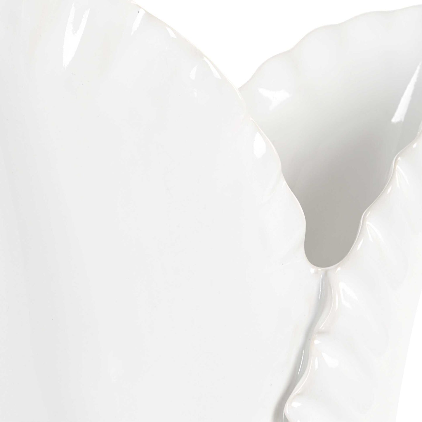 Leafscape White Vases Set/2