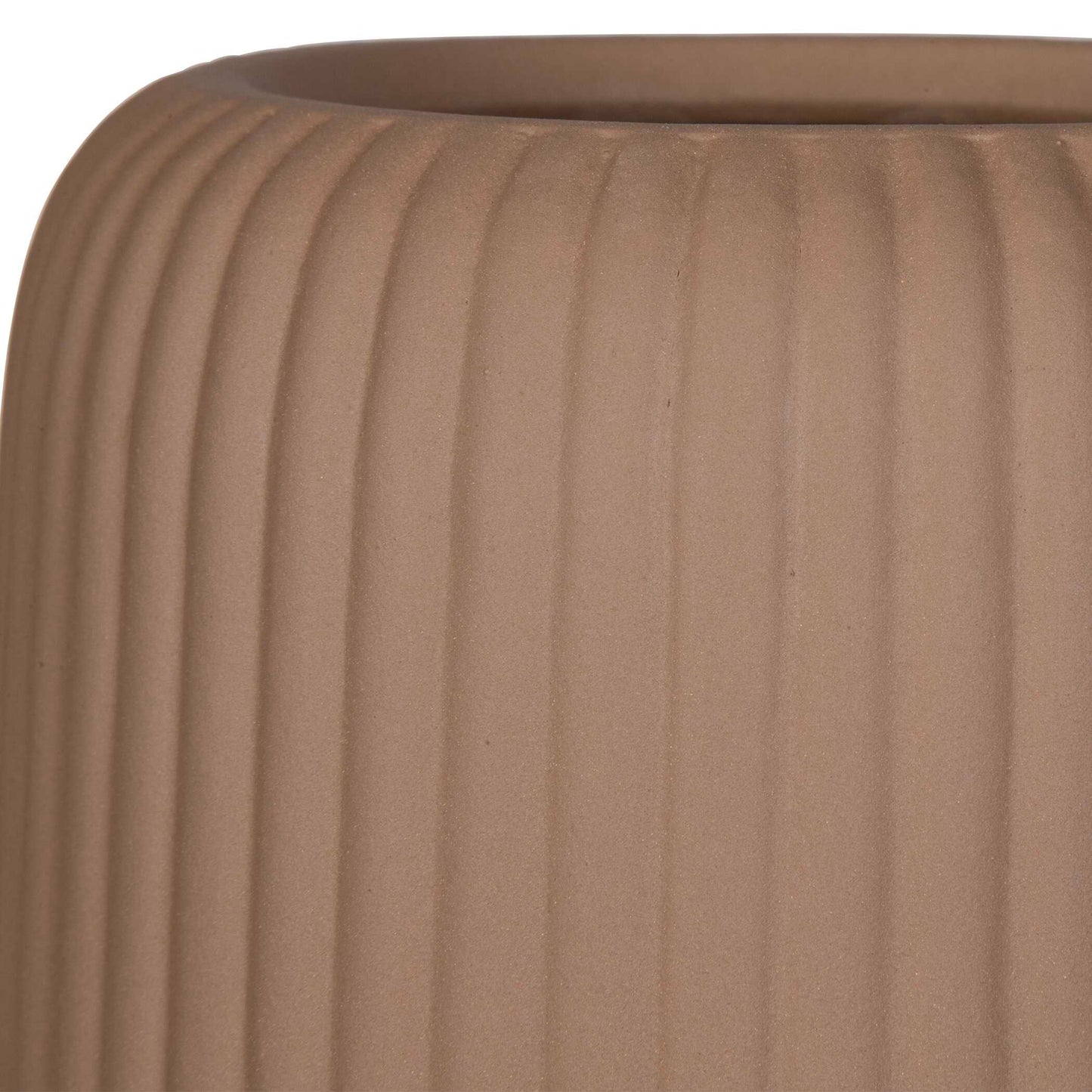 Ridge Light Brown Vases Set/2