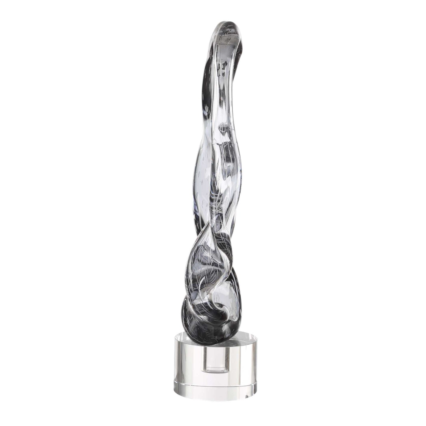 Luminous Twist Glass Sculpture
