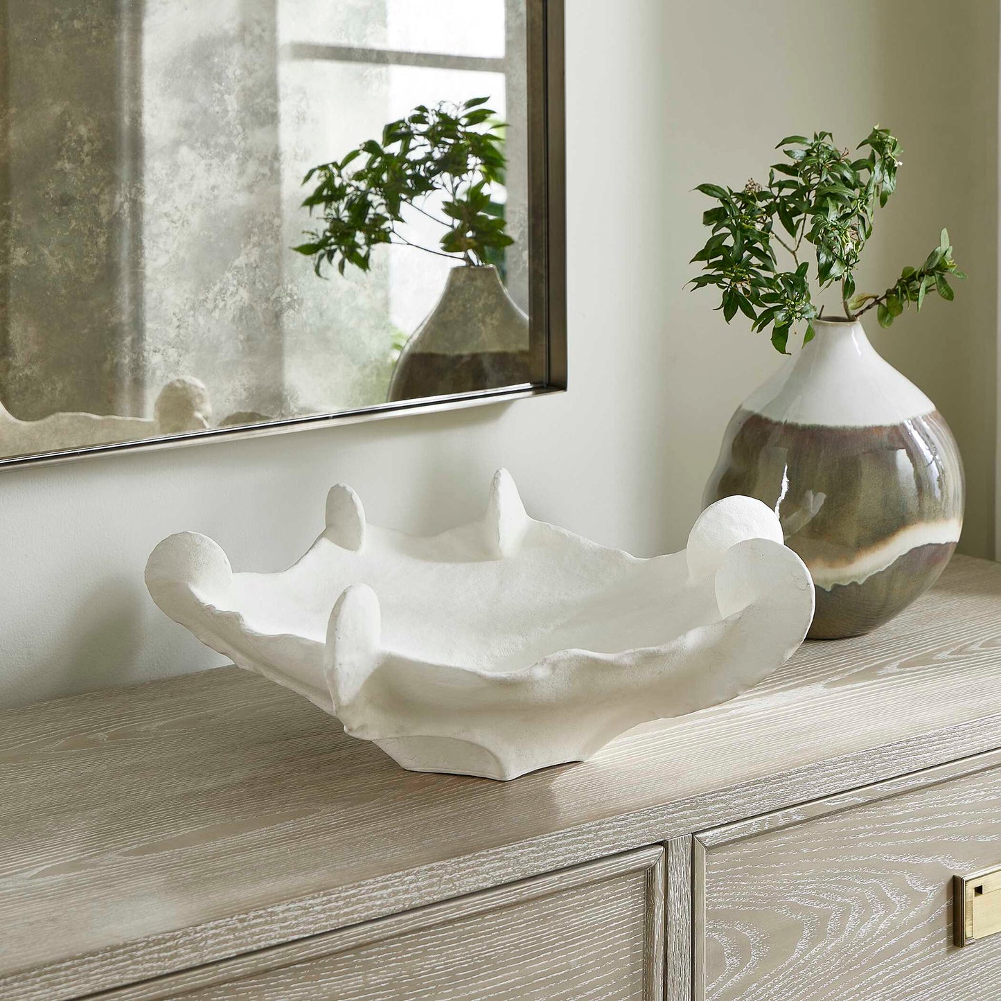 Coral Mirage White Outdoor Bowl