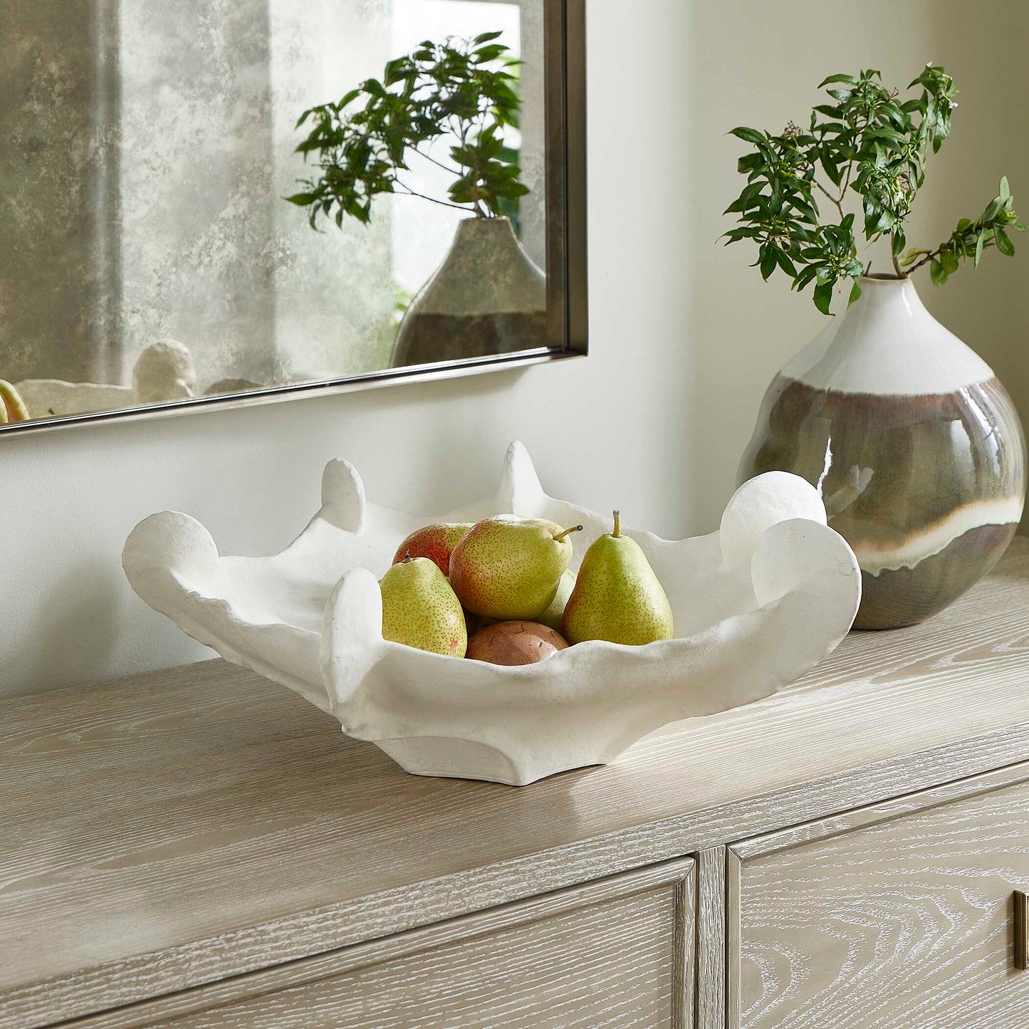 Coral Mirage White Outdoor Bowl