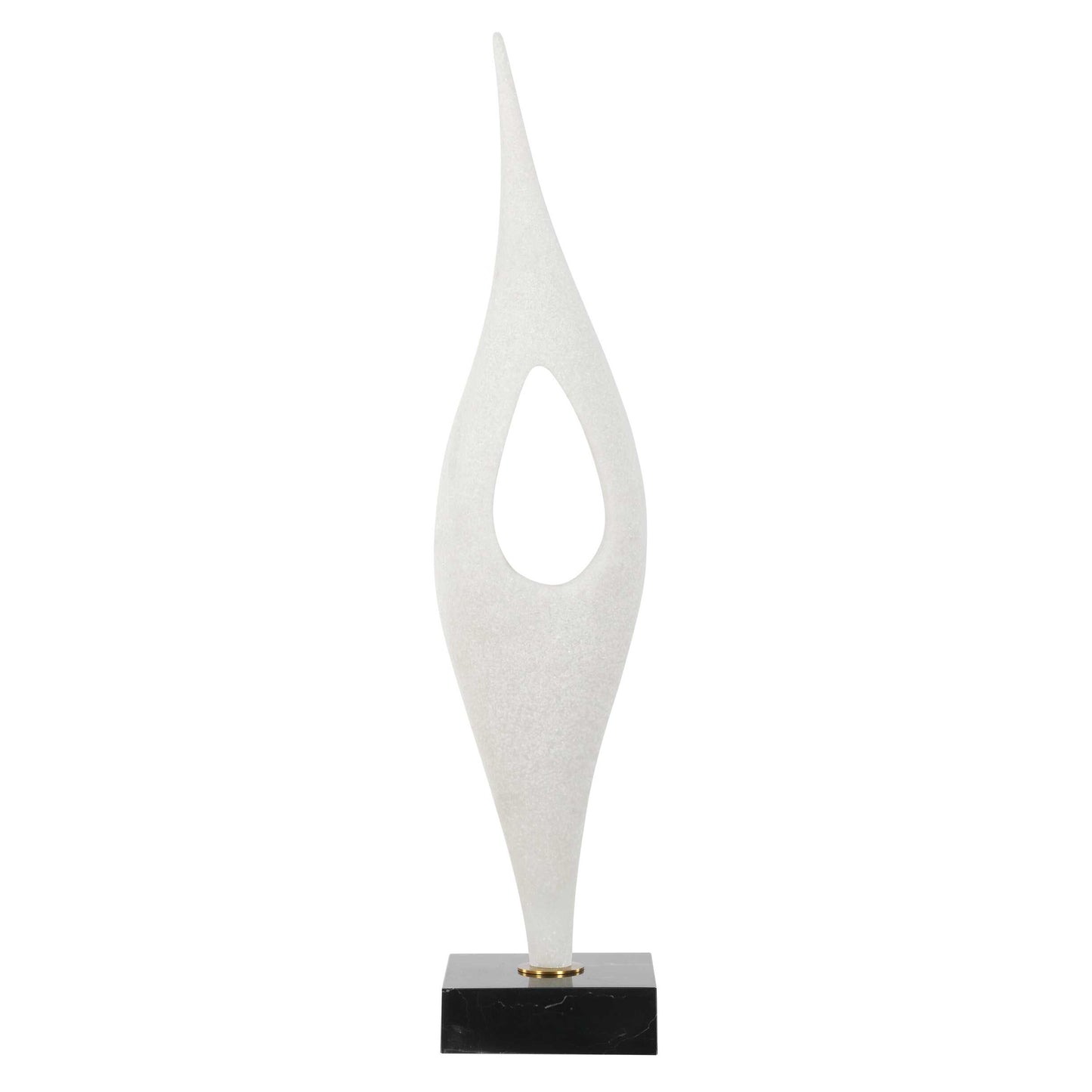 Fluid Drop White Stone Sculpture