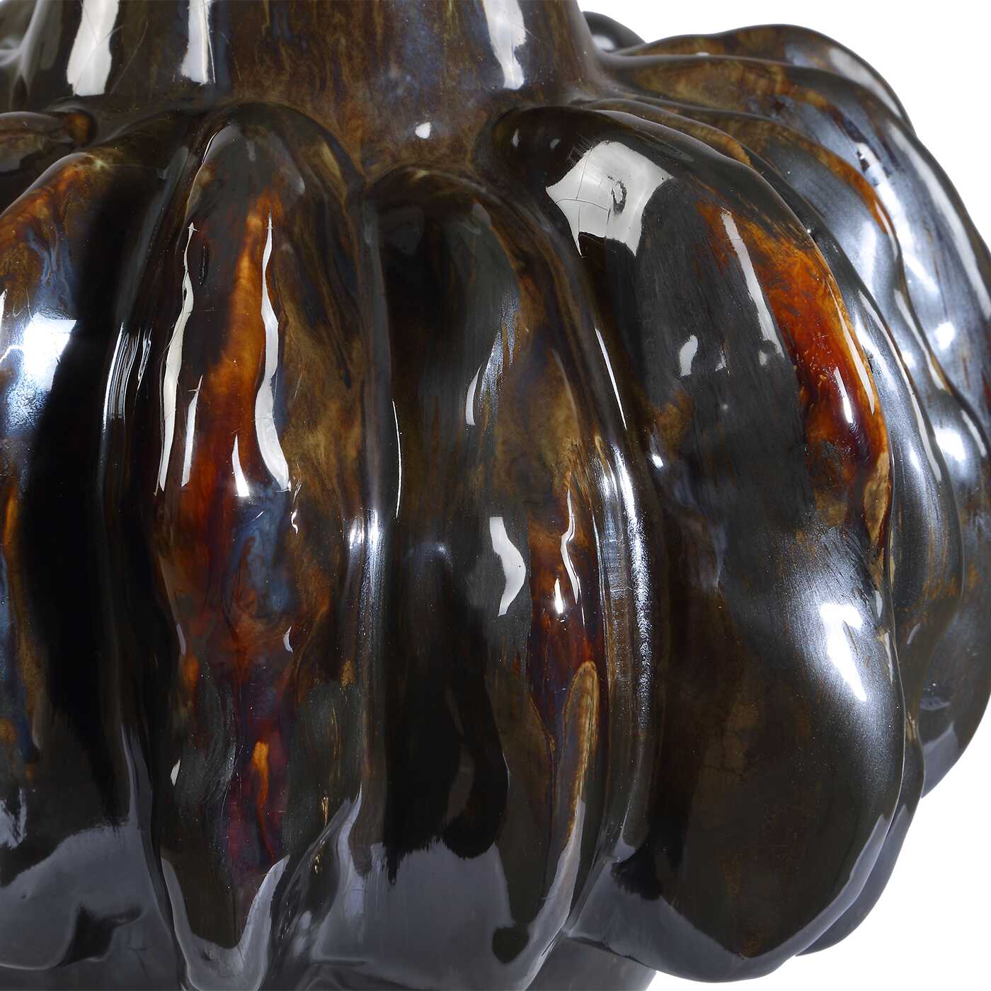 Umbrian White & Brown Gourd Vases Set/2