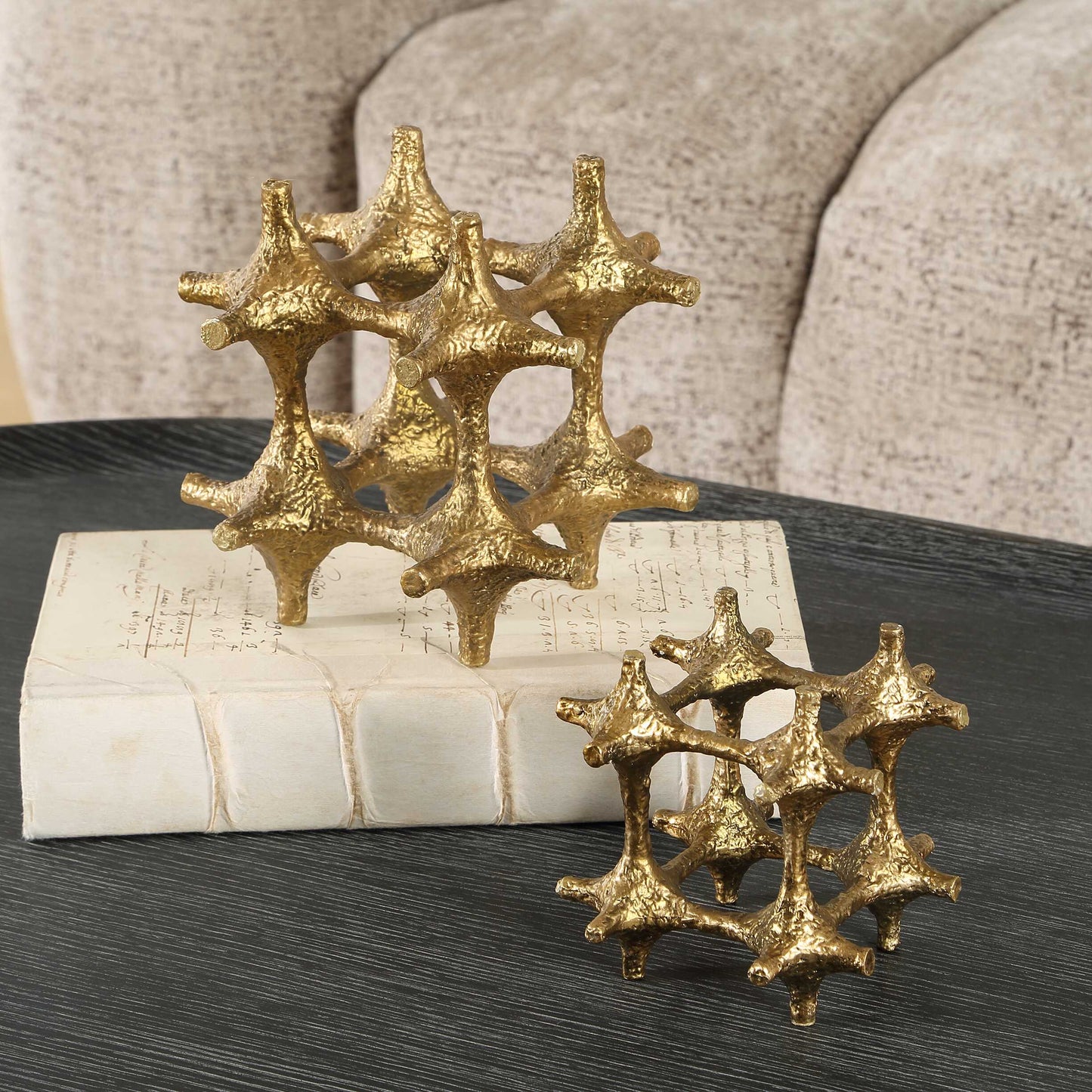 Gilded Connection Modern Sculptures Set/2