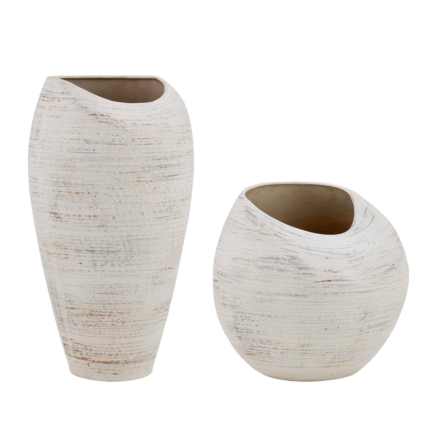 Inara Indoor-Outdoor White Vases Set/2