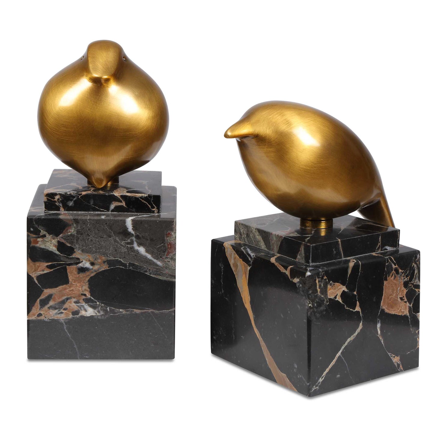 Golden Finch Bird Figurines Set/2