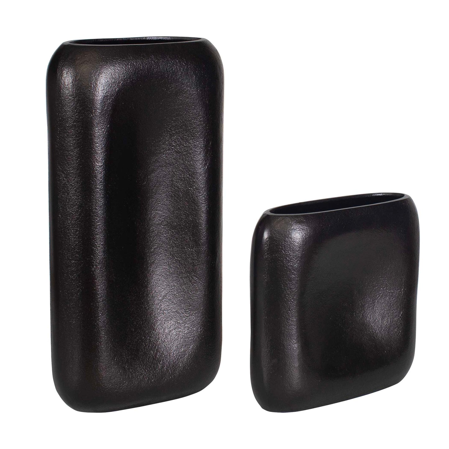 Anodic Dark Brown Vases Set/2