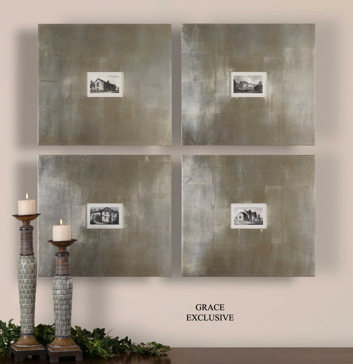 Historical Buildings Framed Art Set/4